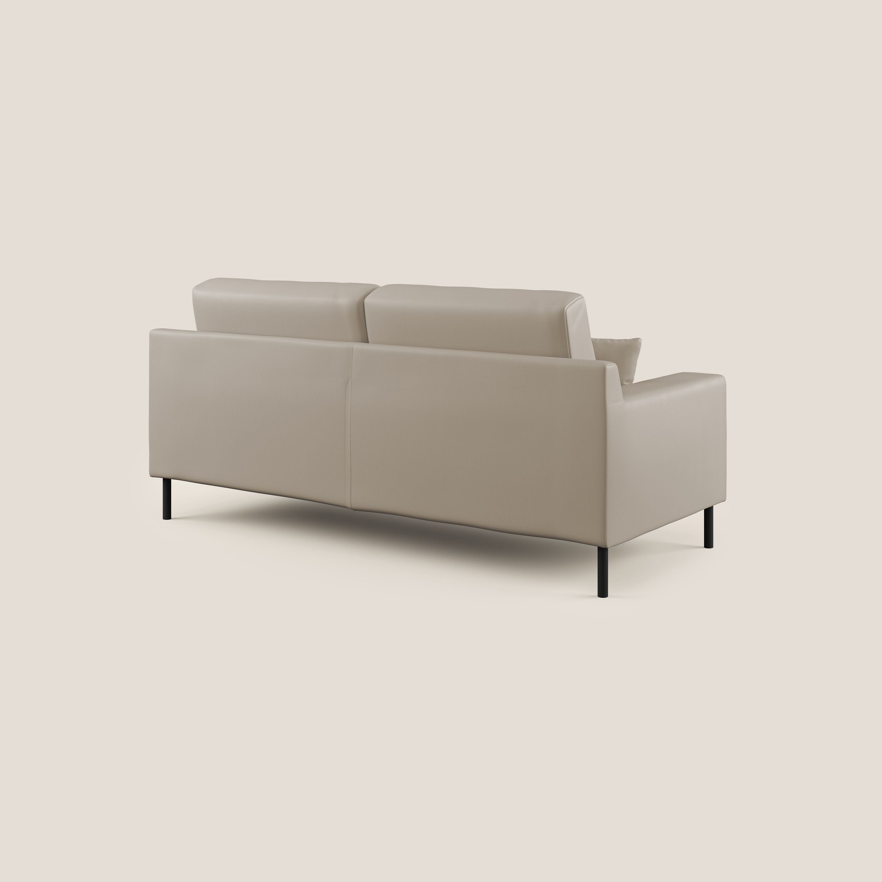 Uranio divano moderno lineare in Ecopelle impermeabile T04 beige - divitt.sbs