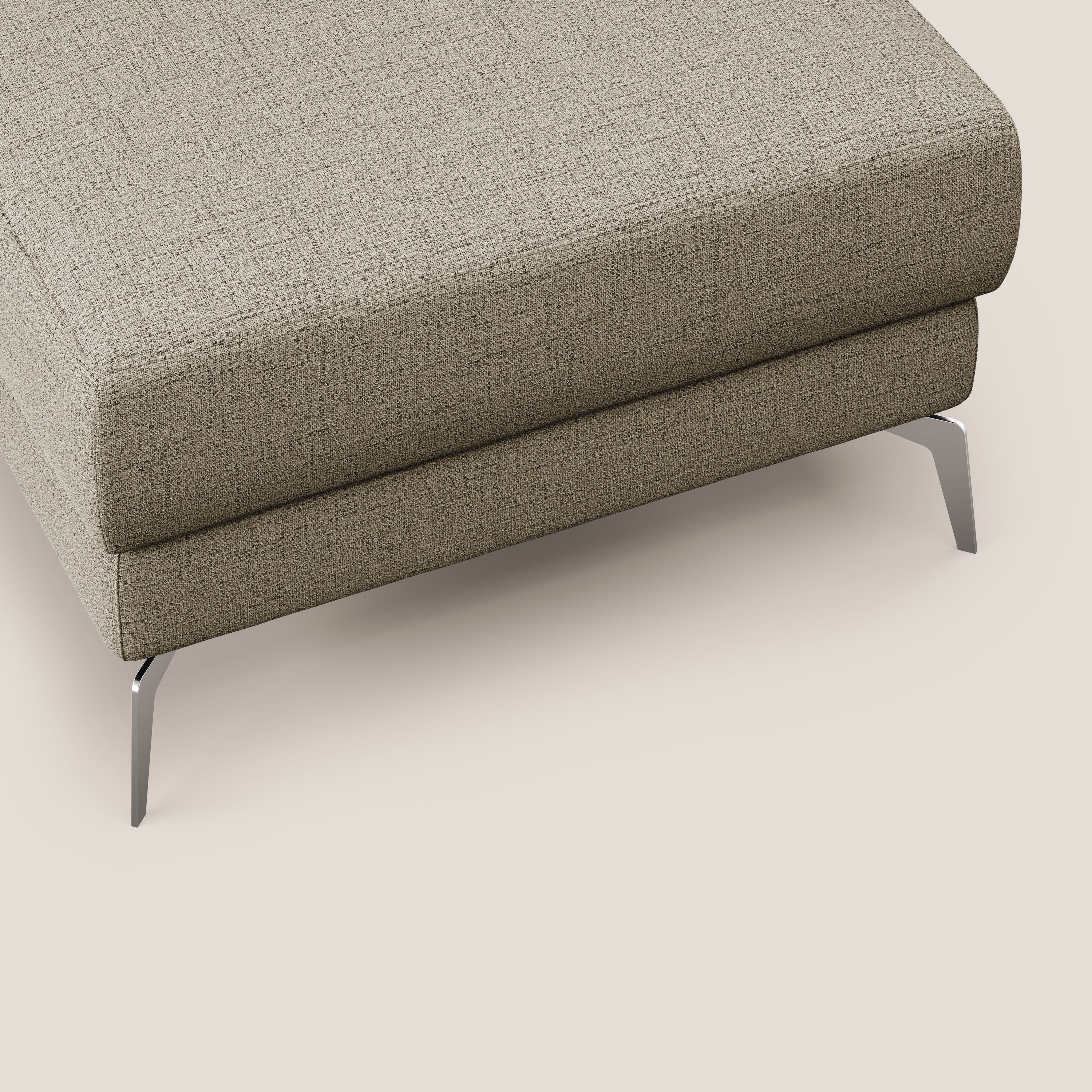 Star Pouf con piedini alti in tessuto impermeabile fiammato T03 marrone - divitt.sbs