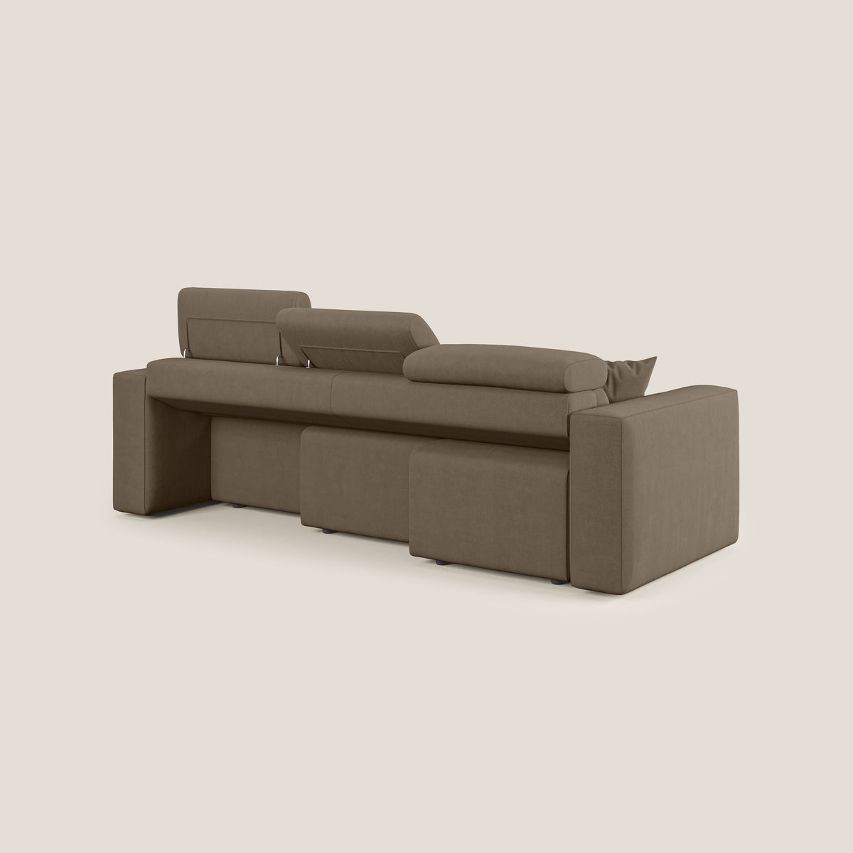Orwell divano con 3 sedute estraibili in microfibra smacchiabile T11 marrone - divitt.sbs