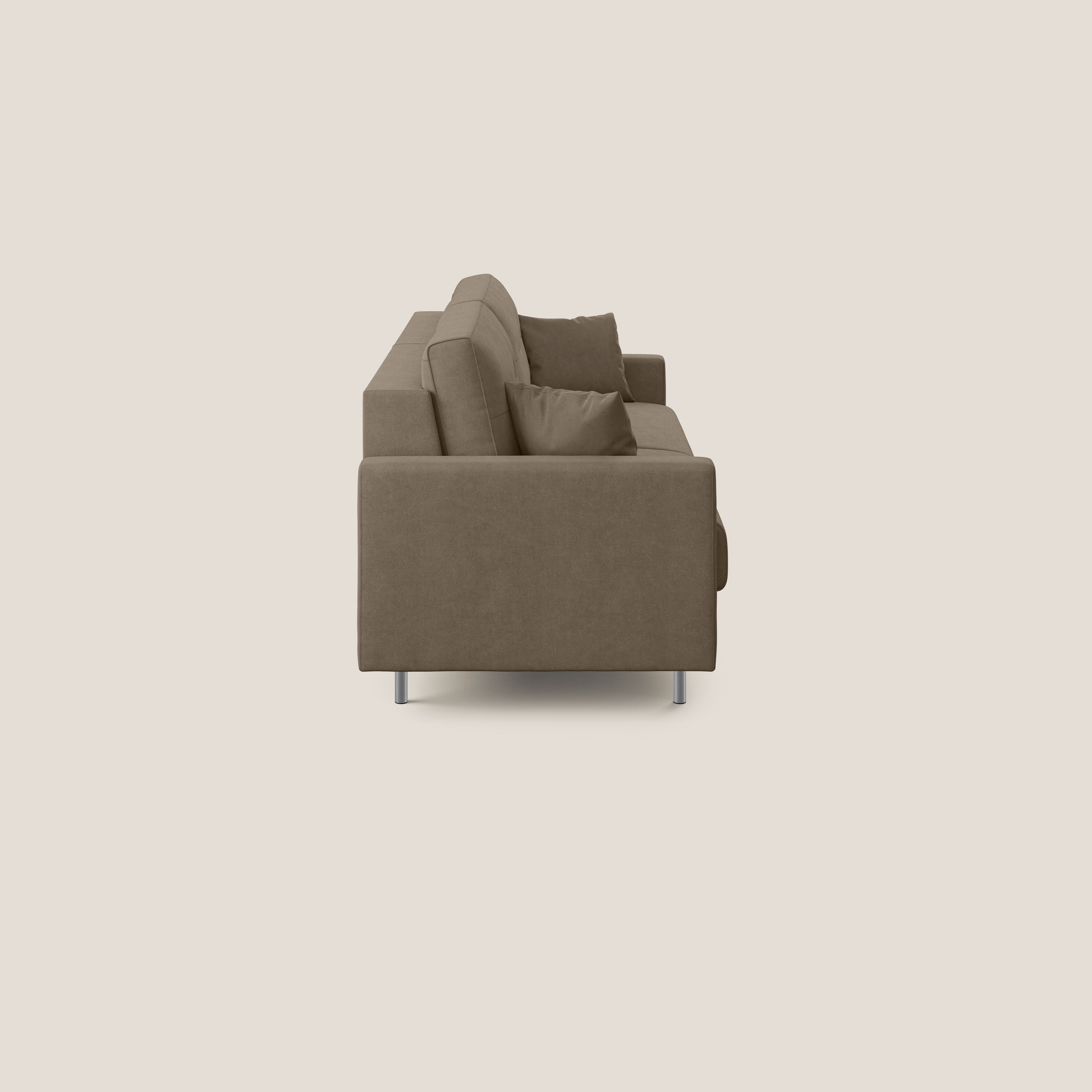 Megan divano letto matrimoniale in microfibra smacchiabile T11 marrone - divitt.sbs