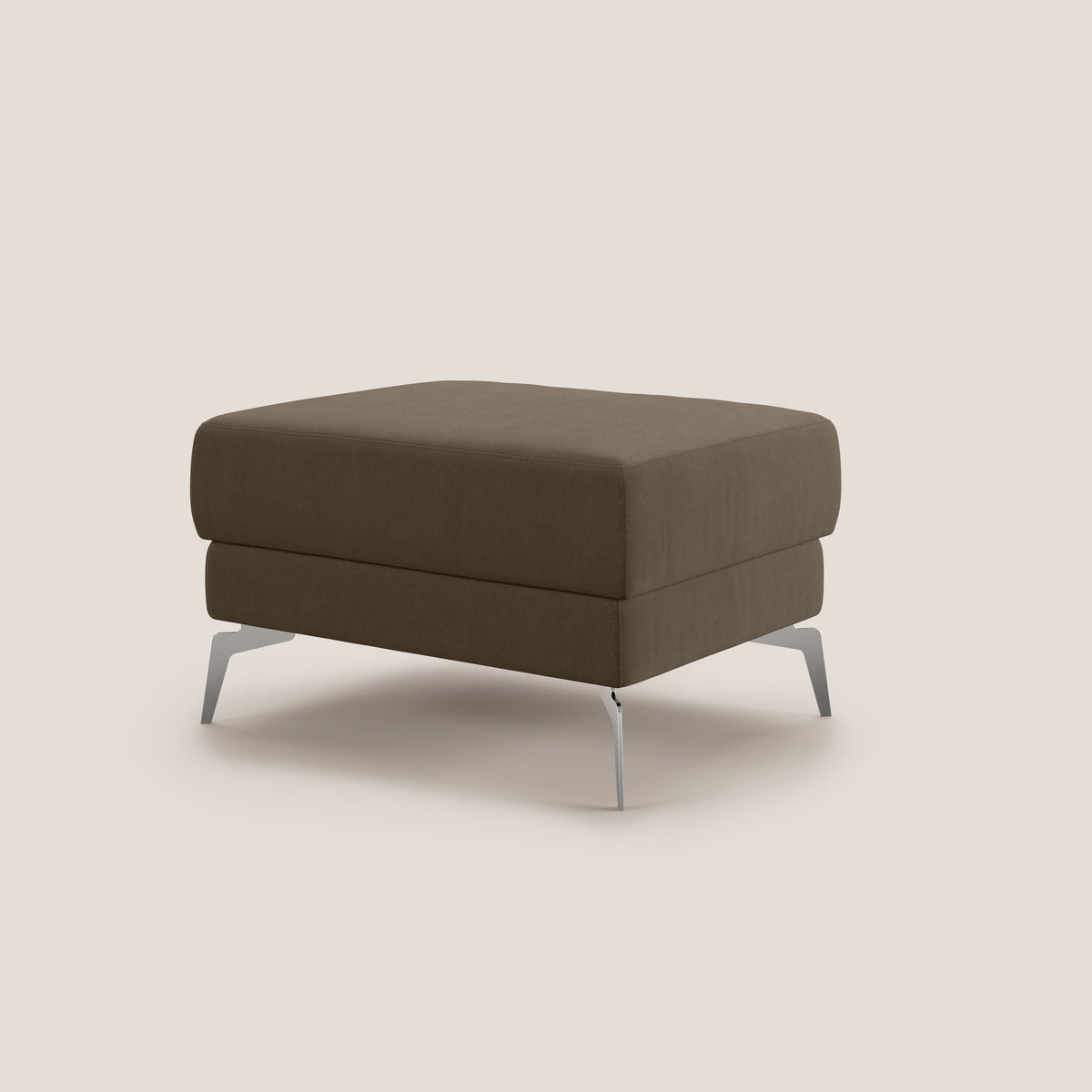 Star Pouf con piedini alti in microfibra impermeabile T11 marrone - divitt.sbs