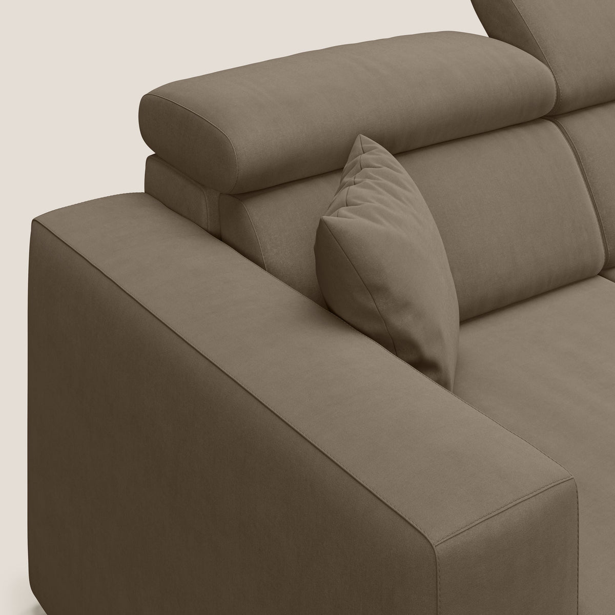 Orwell divano con 3 sedute estraibili in microfibra smacchiabile T11 marrone - divitt.sbs