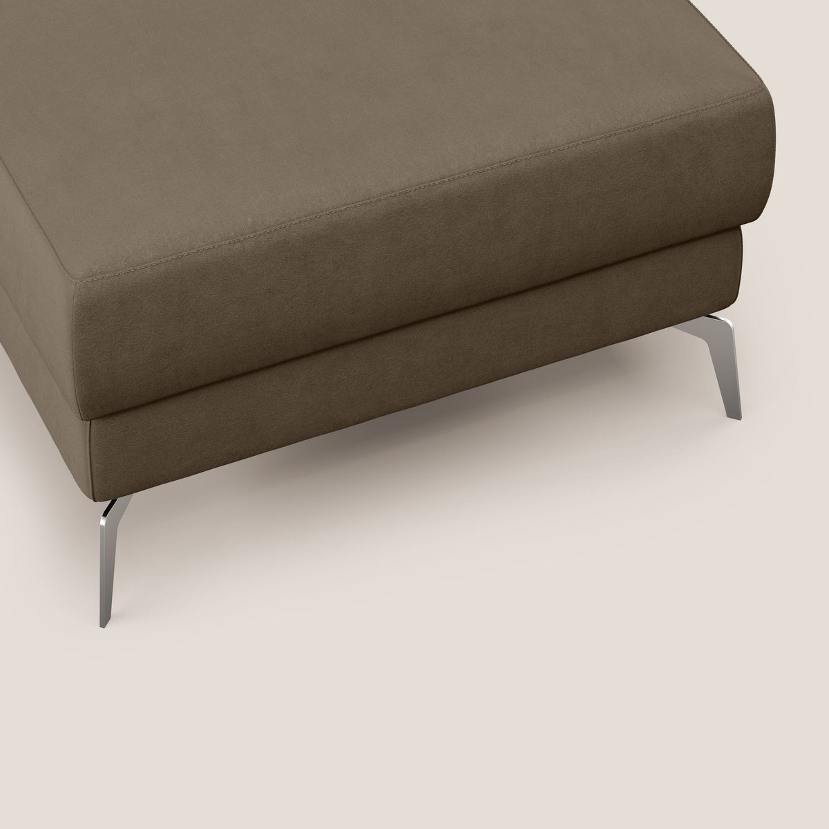 Star Pouf con piedini alti in microfibra impermeabile T11 marrone - divitt.sbs