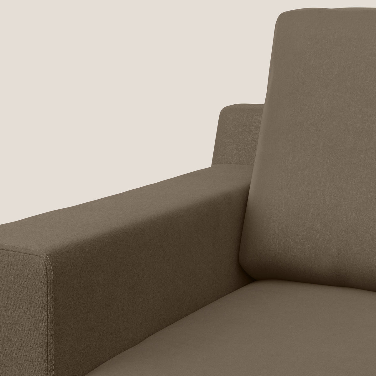 Prestige poltroncina moderna in microfibra smacchiabile T11 marrone - divitt.sbs