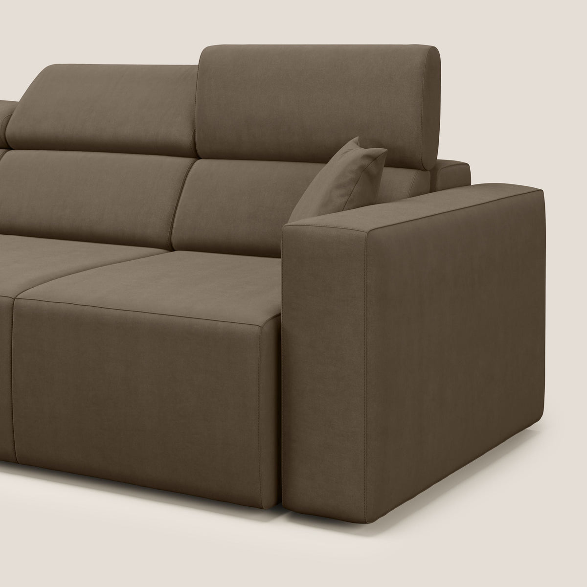 Orwell divano con 3 sedute estraibili in microfibra smacchiabile T11 marrone - divitt.sbs