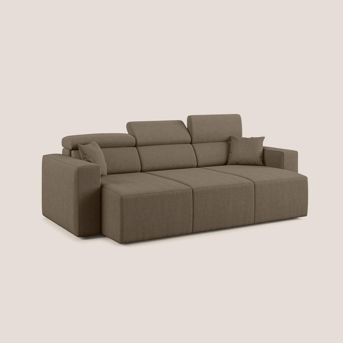 Orwell divano con 3 sedute estraibili in microfibra smacchiabile T11 marrone - divitt.sbs