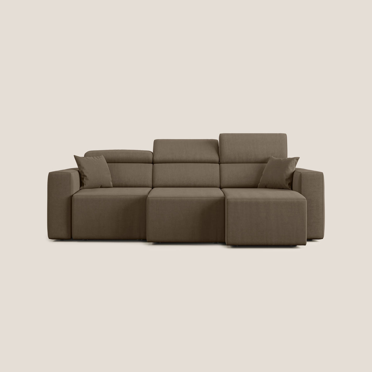 Orwell divano con 3 sedute estraibili in microfibra smacchiabile T11 marrone - divitt.sbs