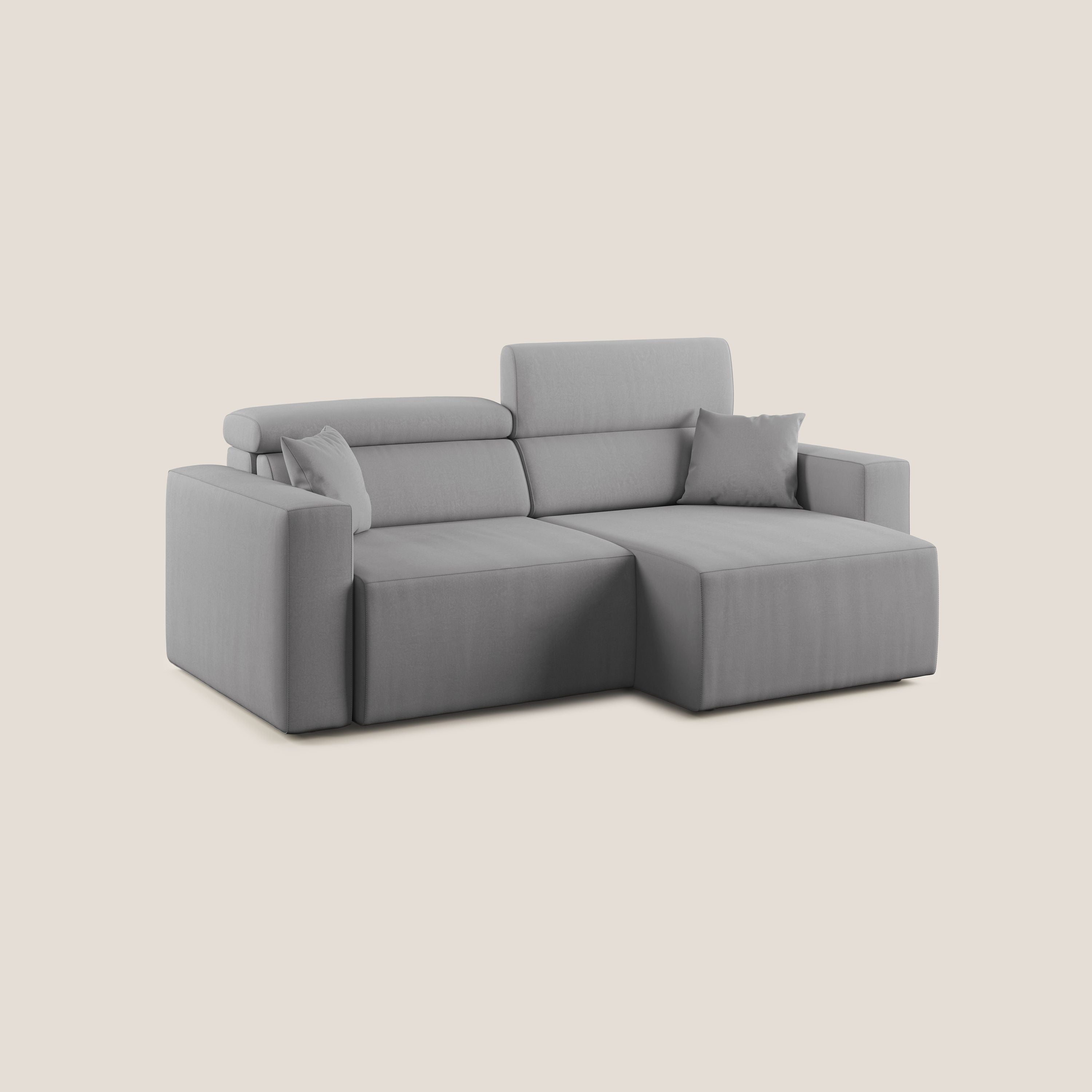 Orwell divano con seduta estraibile in microfibra smacchiabile T11 grigio - divitt.sbs