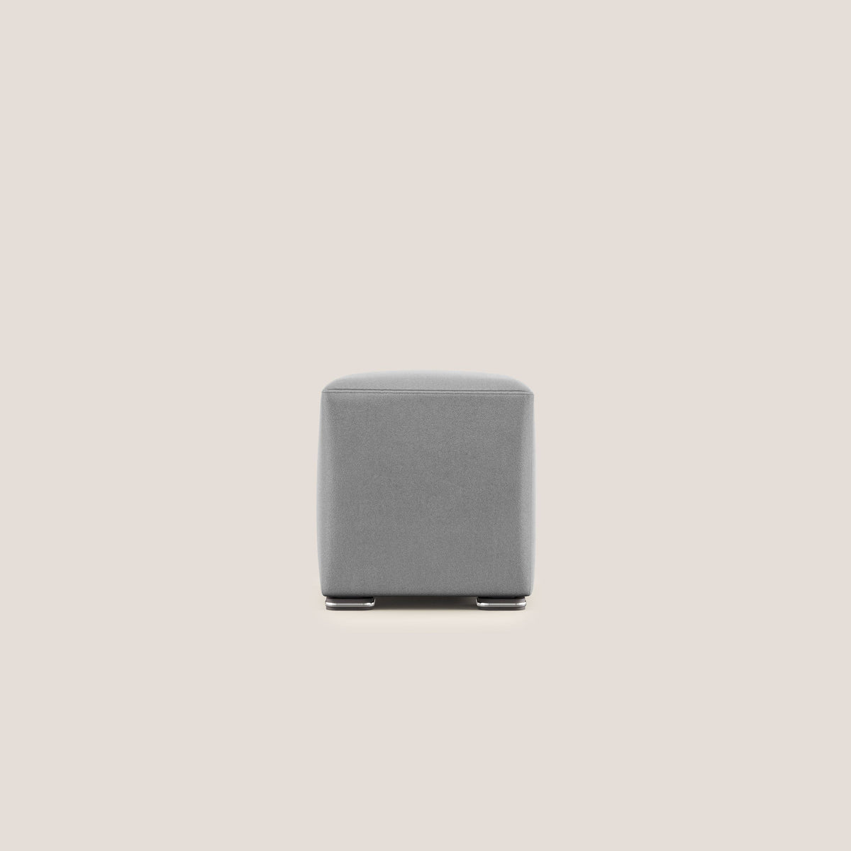 Cube pouf in microfibra smacchiabile T11 grigio - divitt.sbs