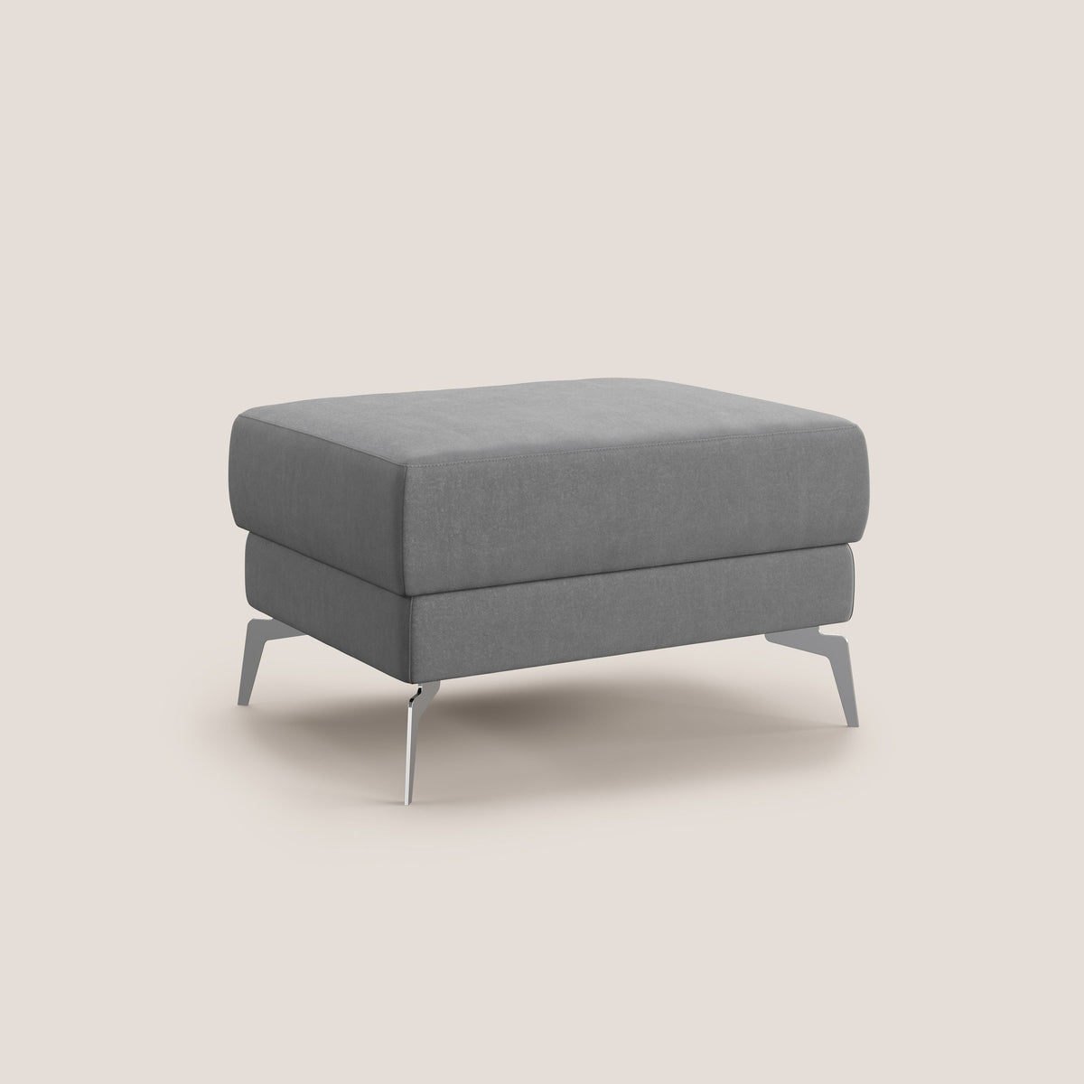 Star Pouf con piedini alti in microfibra impermeabile T11 grigio - divitt.sbs