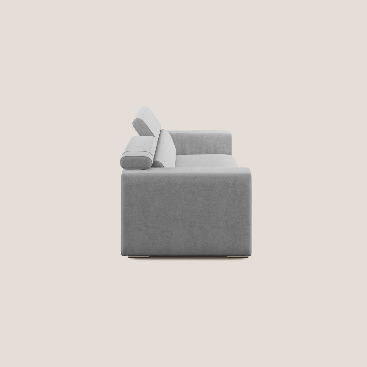 Vegas divano con poggiatesta reclinabili in microfibra smacchiabile T11 grigio - divitt.sbs