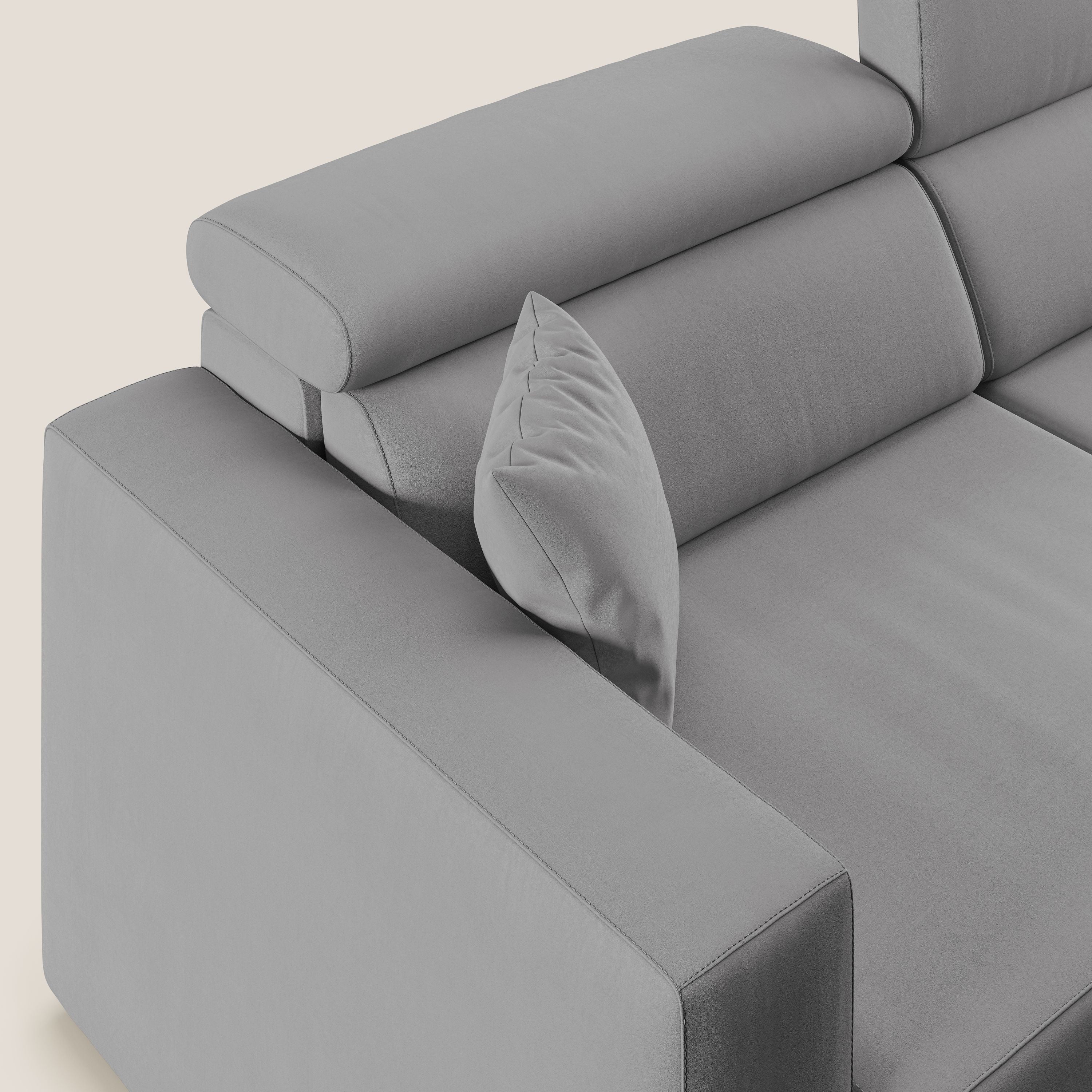 Orwell divano con seduta estraibile in microfibra smacchiabile T11 grigio - divitt.sbs