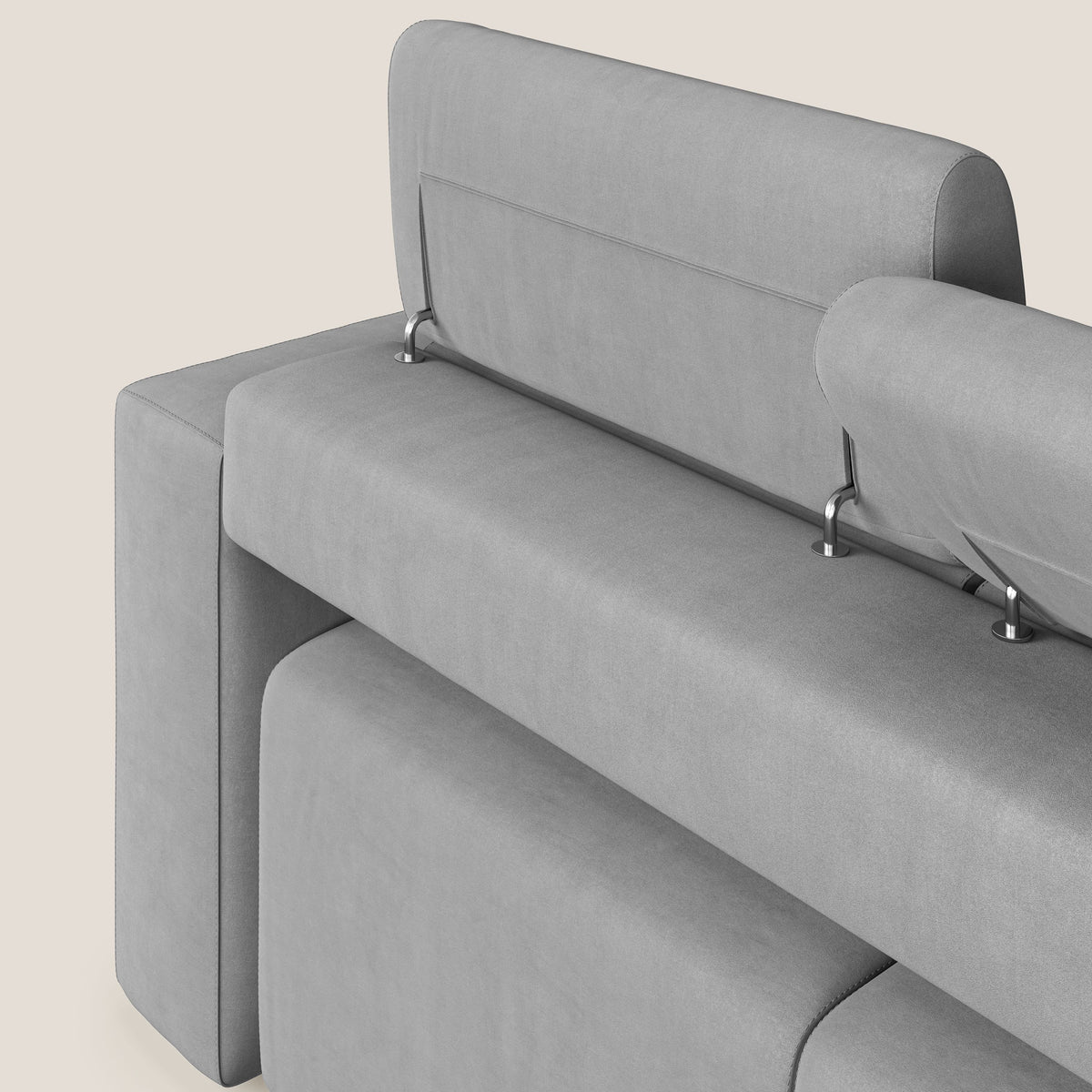 Orwell divano con 3 sedute estraibili in microfibra smacchiabile T11 grigio - divitt.sbs