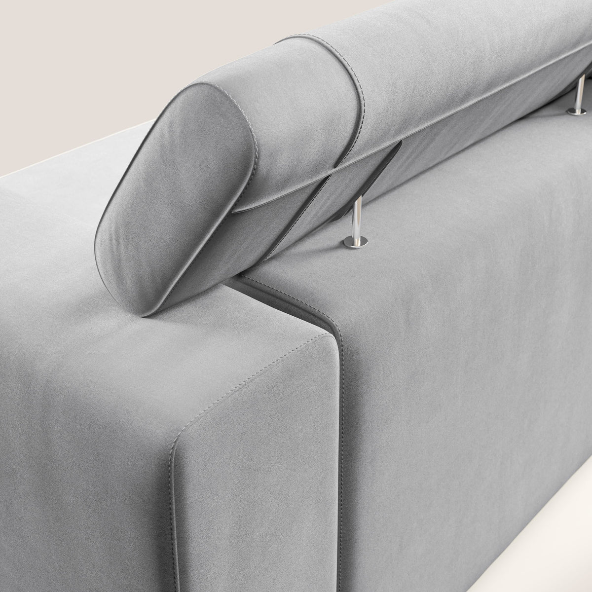 Vegas divano con poggiatesta reclinabili in microfibra smacchiabile T11 grigio - divitt.sbs