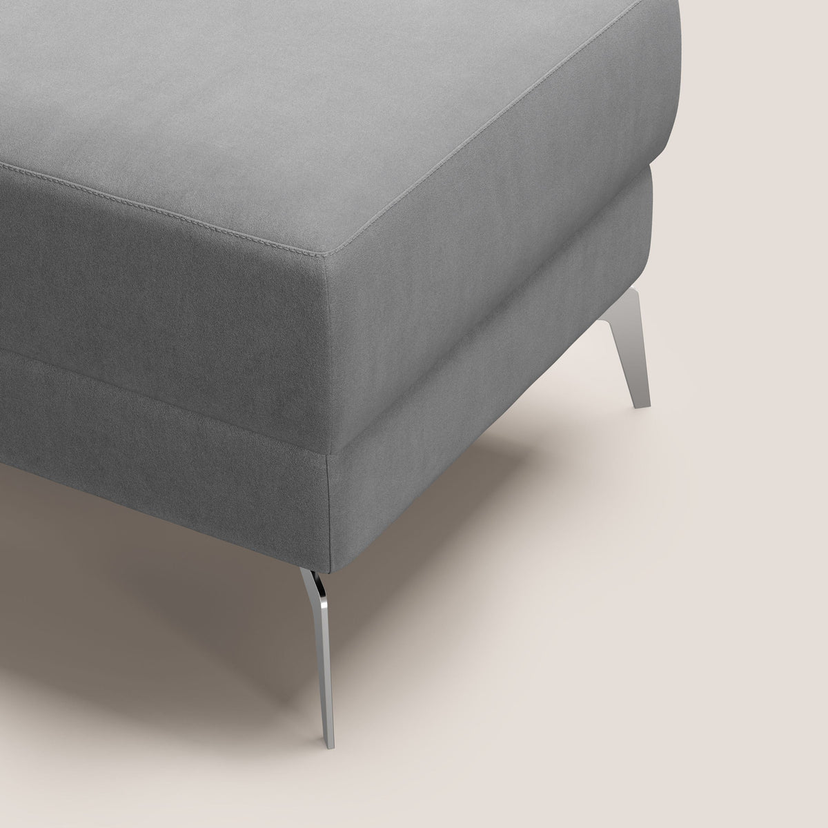 Star Pouf con piedini alti in microfibra impermeabile T11 grigio - divitt.sbs