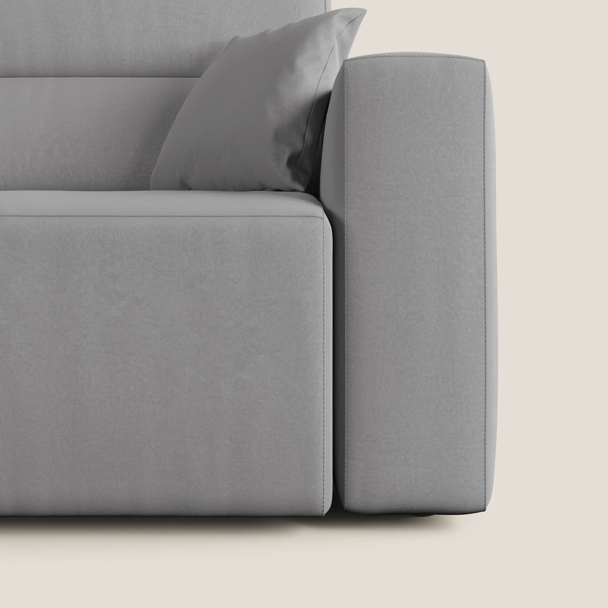 Orwell divano con seduta estraibile in microfibra smacchiabile T11 grigio - divitt.sbs