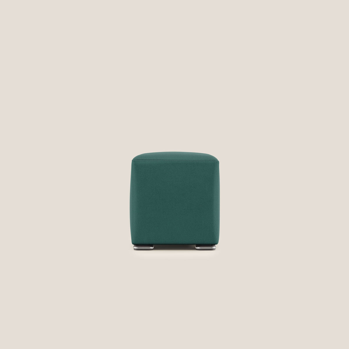 Cube pouf in microfibra smacchiabile T11 petrolio - divitt.sbs