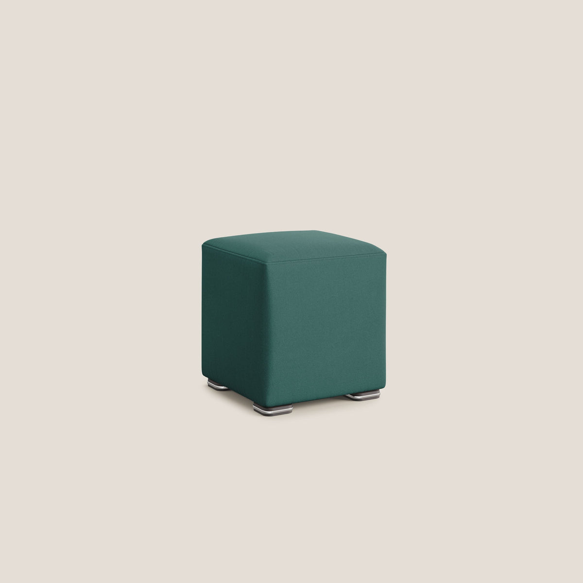 Cube pouf in microfibra smacchiabile T11 petrolio - divitt.sbs