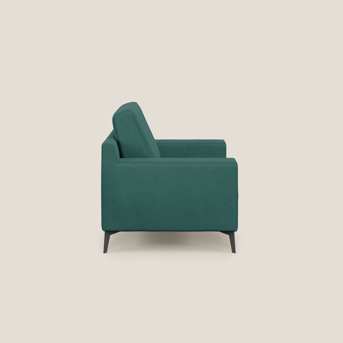 Prestige poltroncina moderna in microfibra smacchiabile T11 petrolio - divitt.sbs
