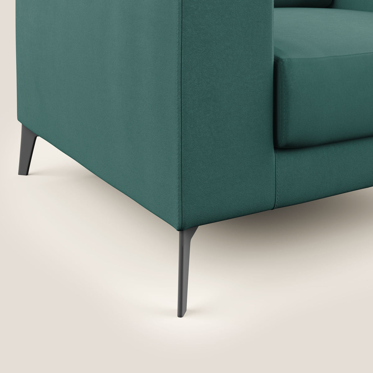 Prestige poltroncina moderna in microfibra smacchiabile T11 petrolio - divitt.sbs