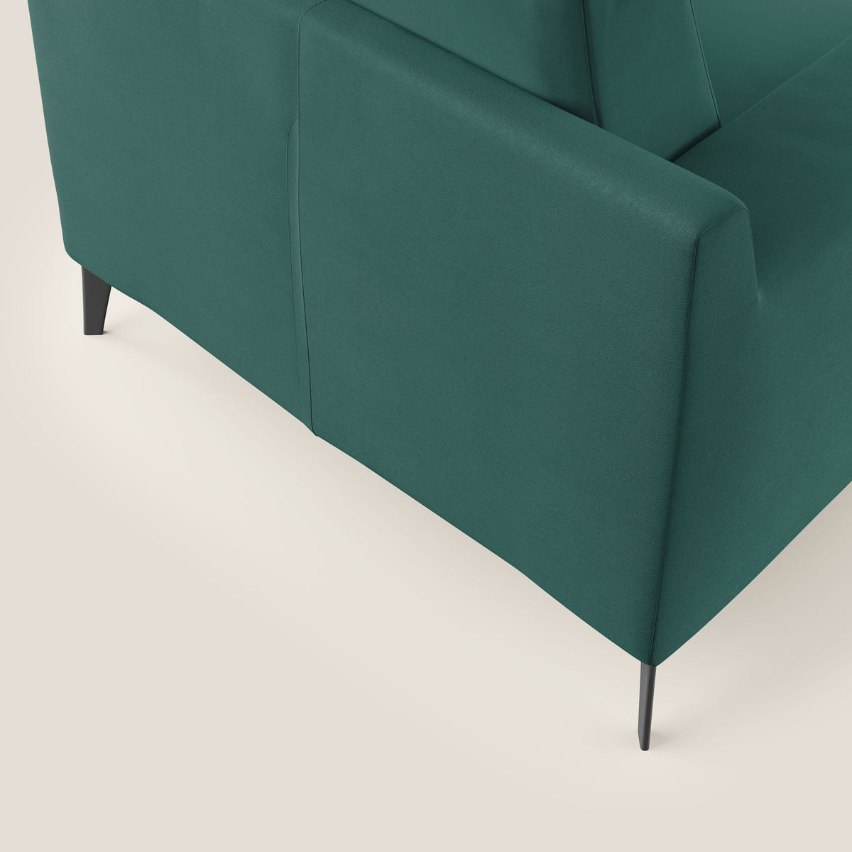 Prestige poltroncina moderna in microfibra smacchiabile T11 petrolio - divitt.sbs