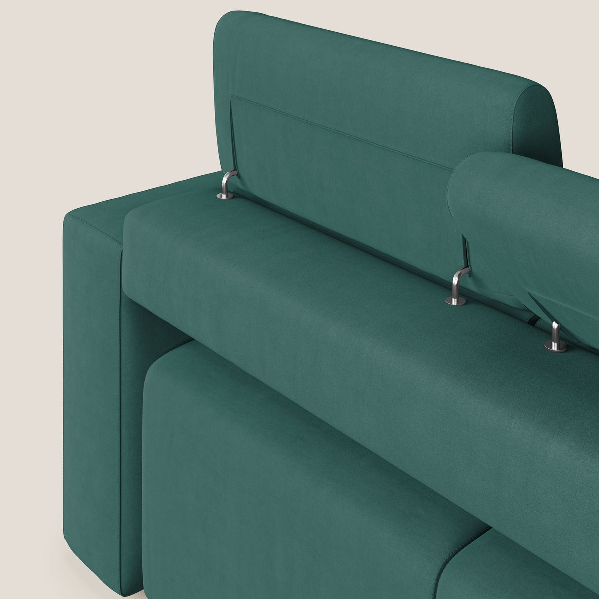 Orwell divano con 3 sedute estraibili in microfibra smacchiabile T11 petrolio - divitt.sbs