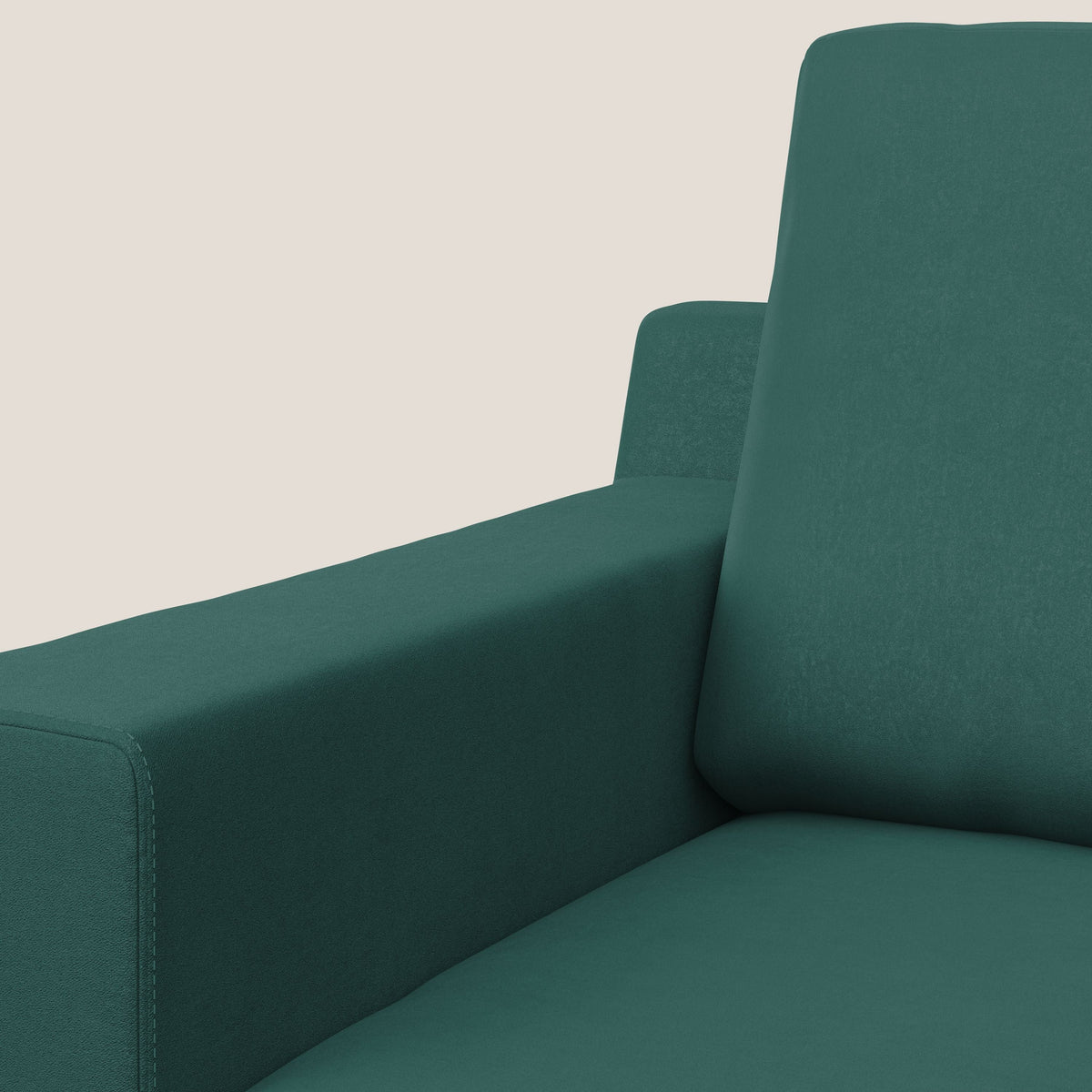 Prestige poltroncina moderna in microfibra smacchiabile T11 petrolio - divitt.sbs