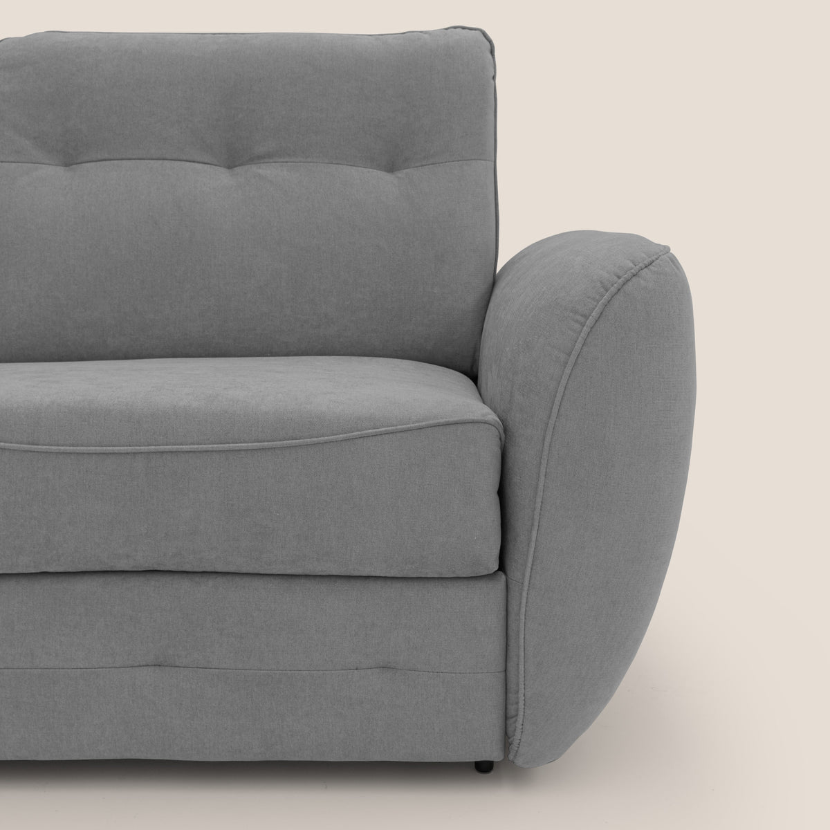 Zeus Divano letto scandinavo con schienale alto in tessuto impermeabile T02 grigio - divitt.sbs