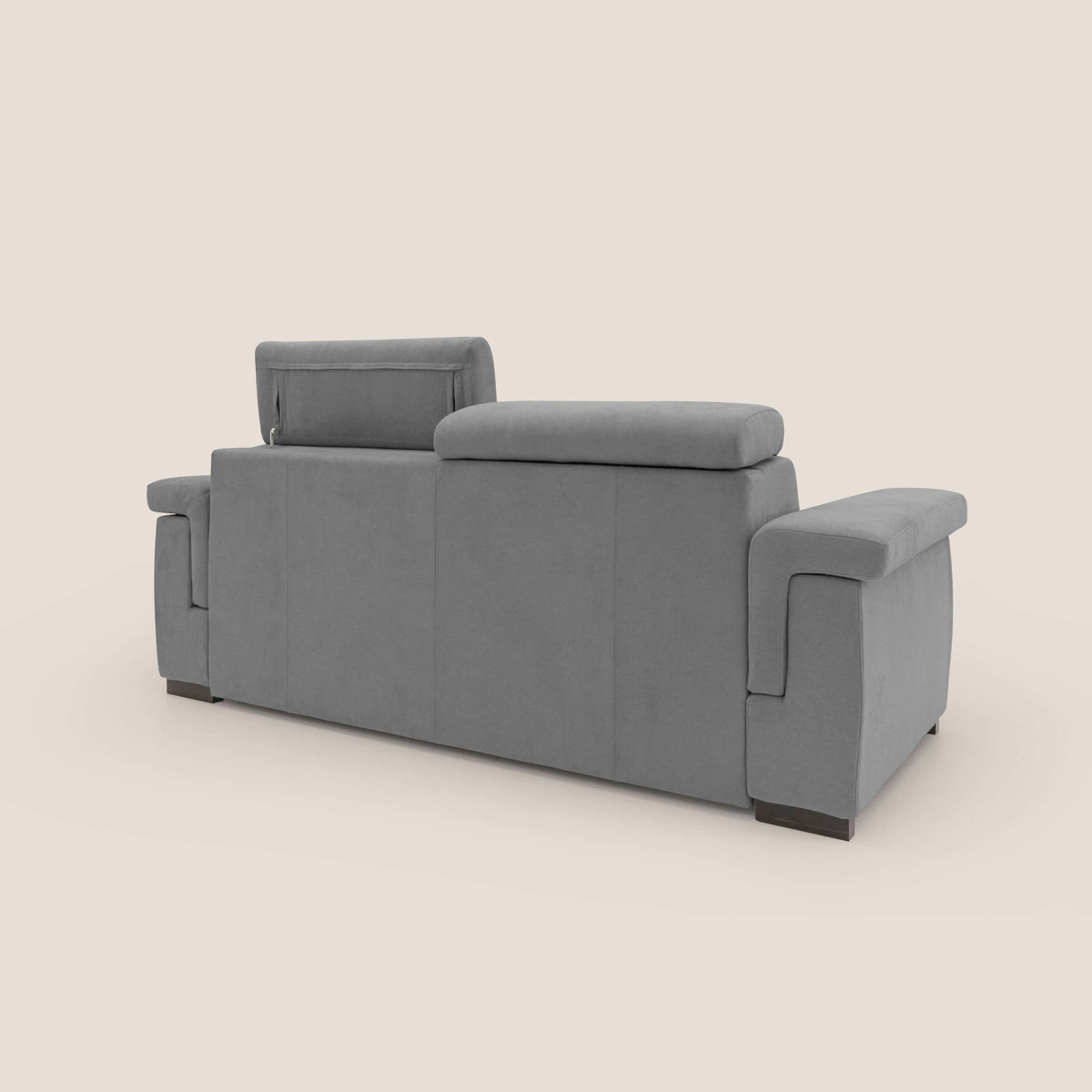 Bjorn divano letto sfoderabile con materasso H18 cm e poggiatesta reclinabili in tessuto impermeabile T02 grigio - divitt.sbs