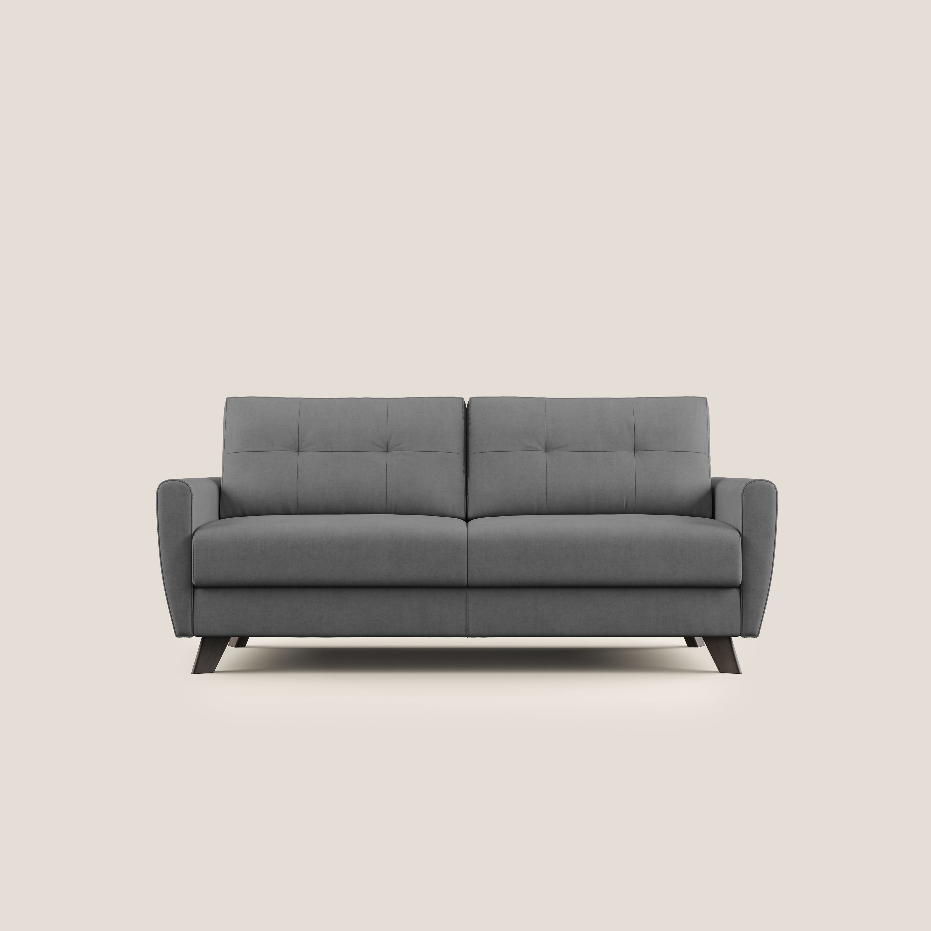 Callisto Divano letto matrimoniale in tessuto morbido impermeabile T02 grigio - divitt.sbs