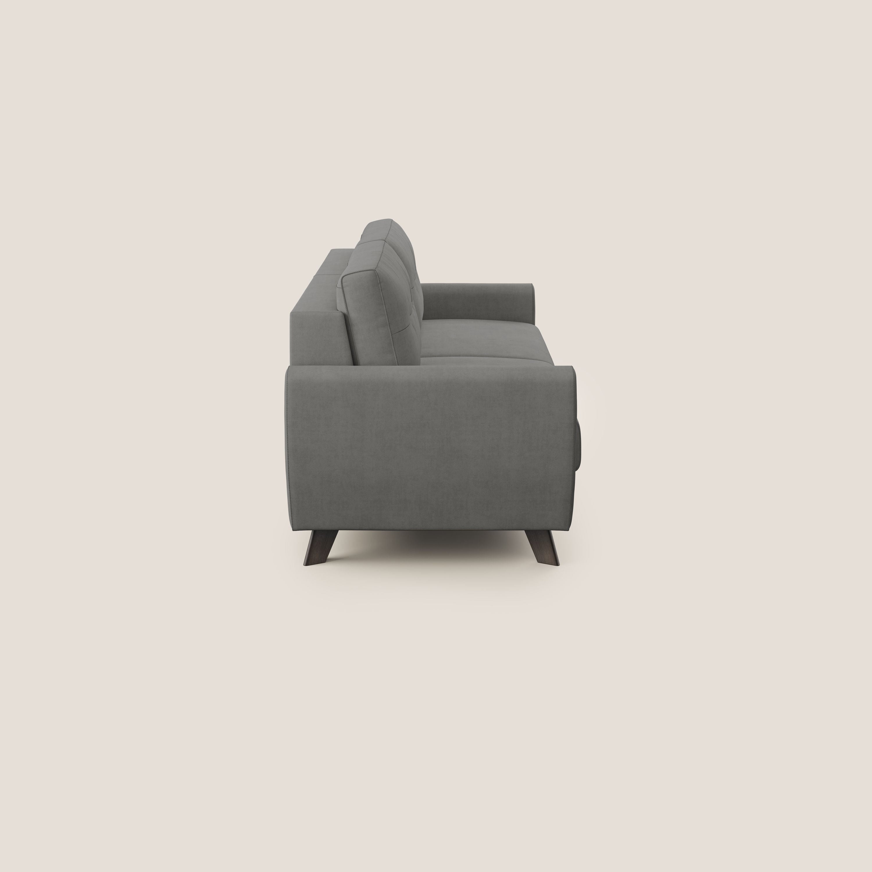 Callisto Divano letto matrimoniale in tessuto morbido impermeabile T02 grigio - divitt.sbs