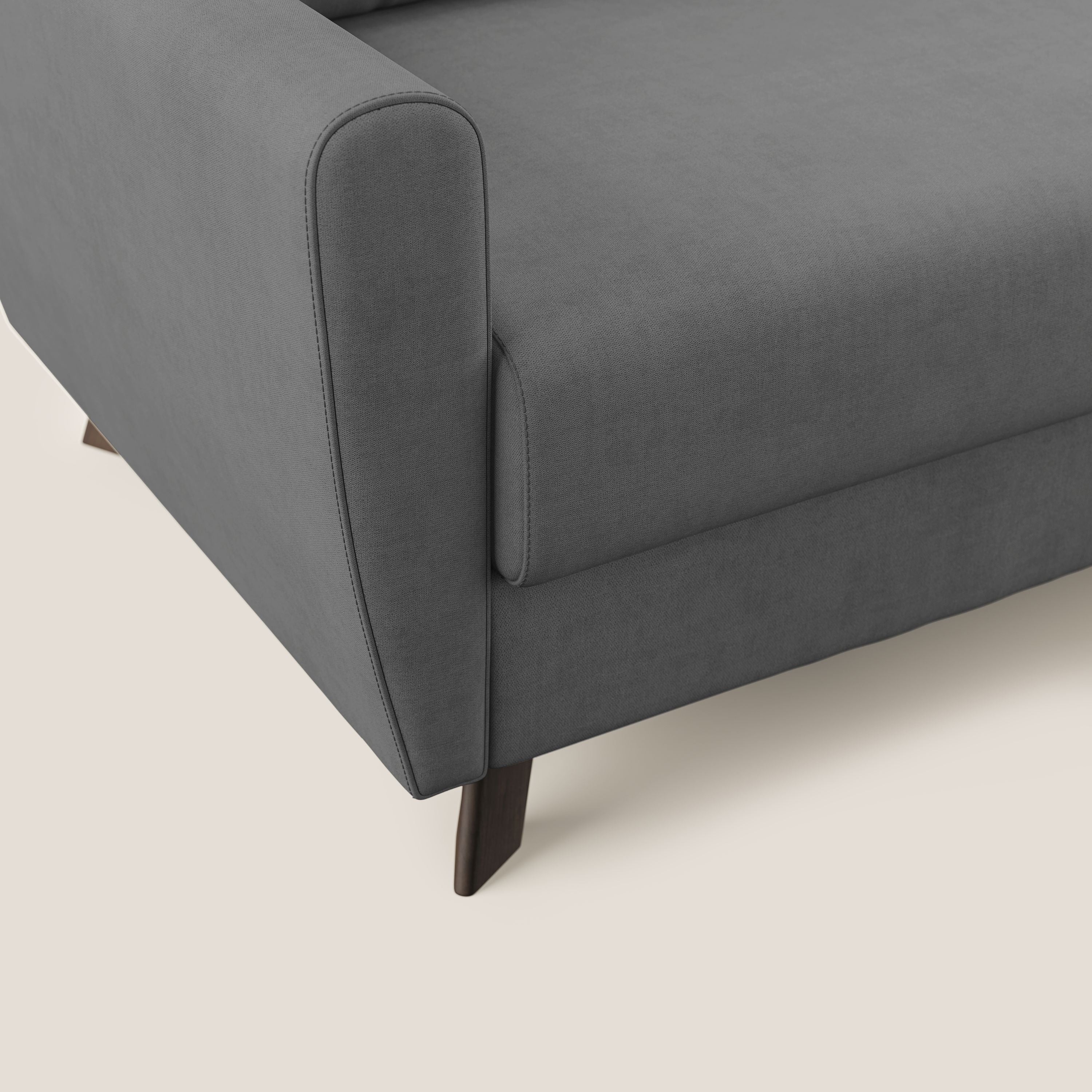 Callisto Divano letto matrimoniale in tessuto morbido impermeabile T02 grigio - divitt.sbs