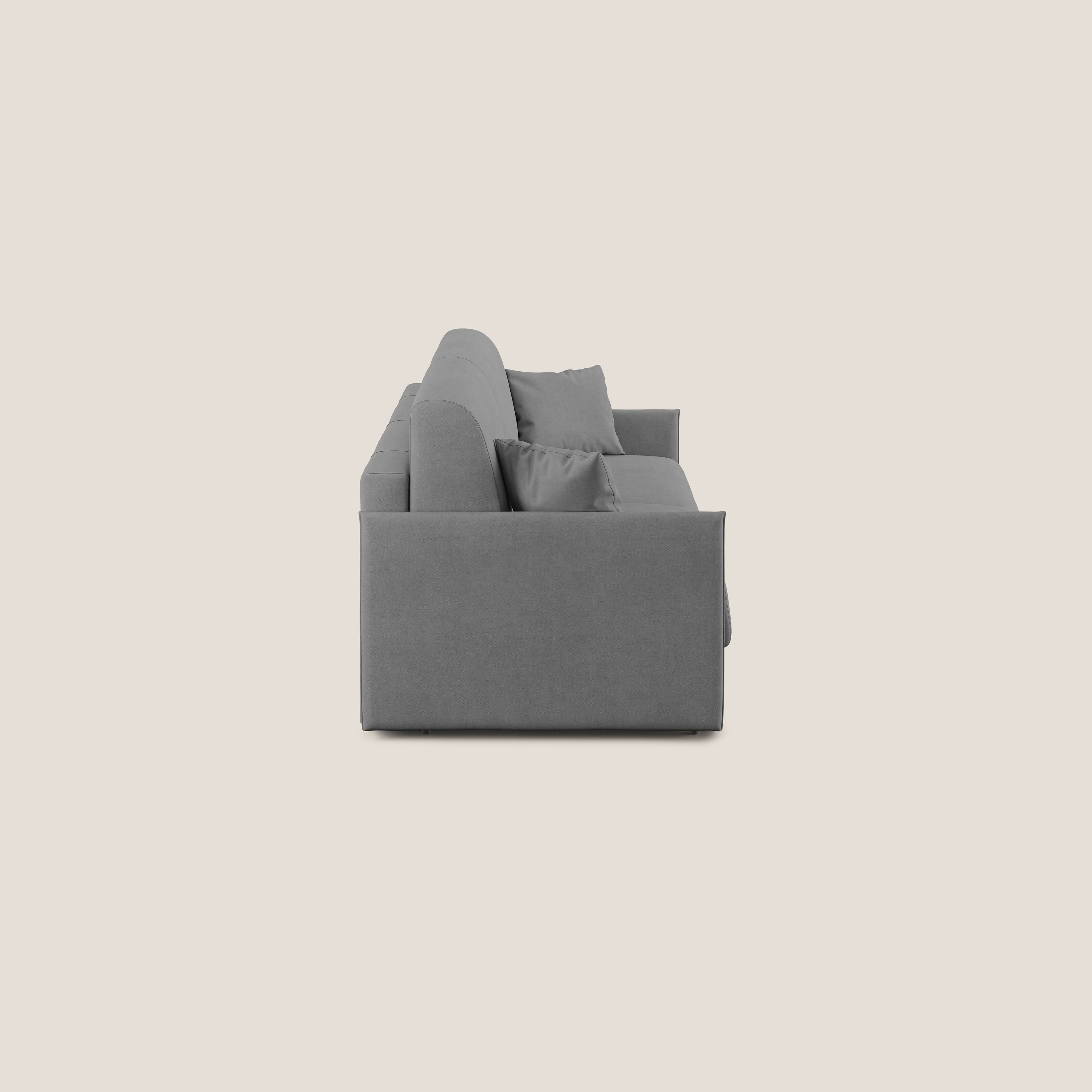 Evans Divano letto in morbido tessuto impermeabile T02 grigio - divitt.sbs