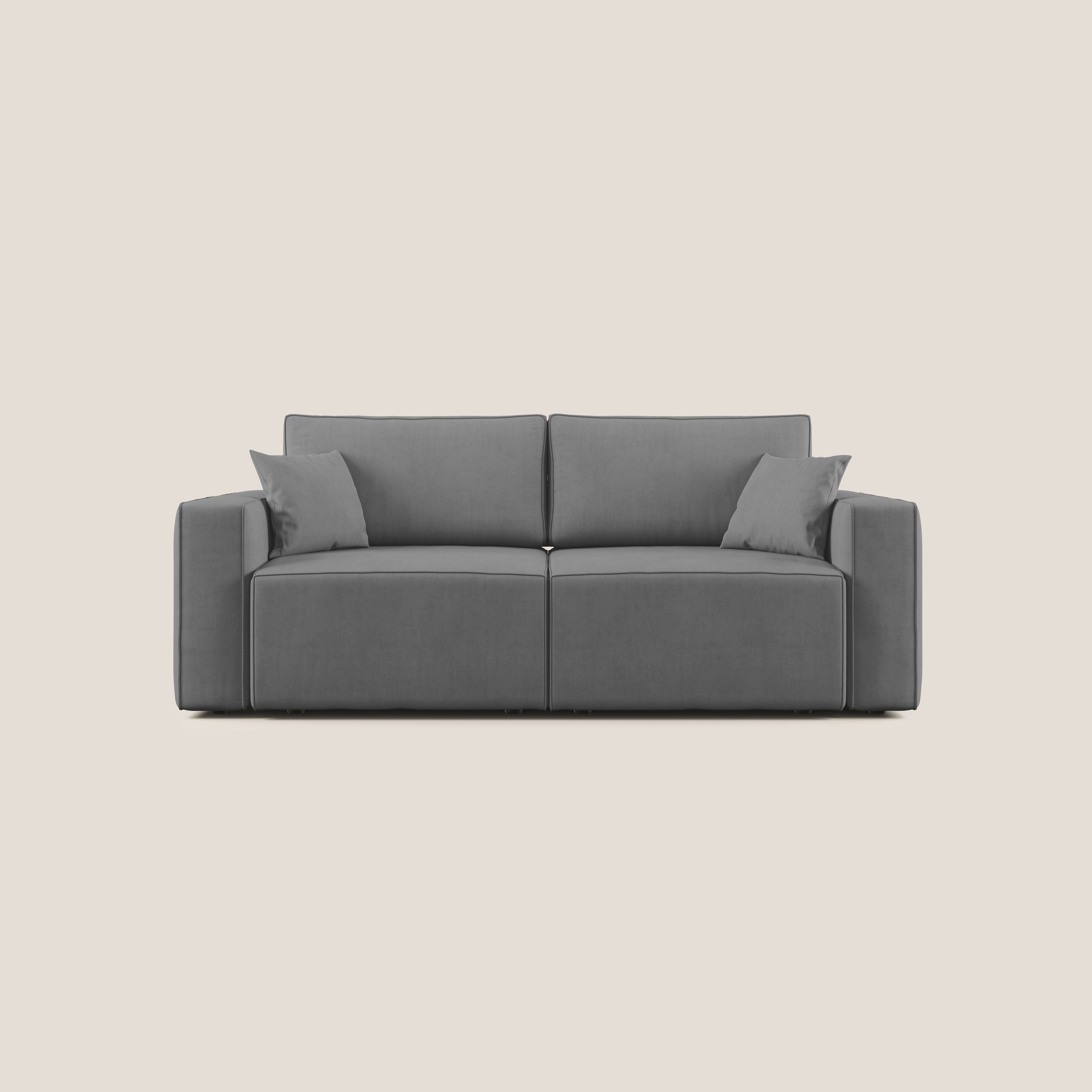 Morfeo divano con sedute estraibili in morbido tessuto impermeabile T02 grigio - divitt.sbs