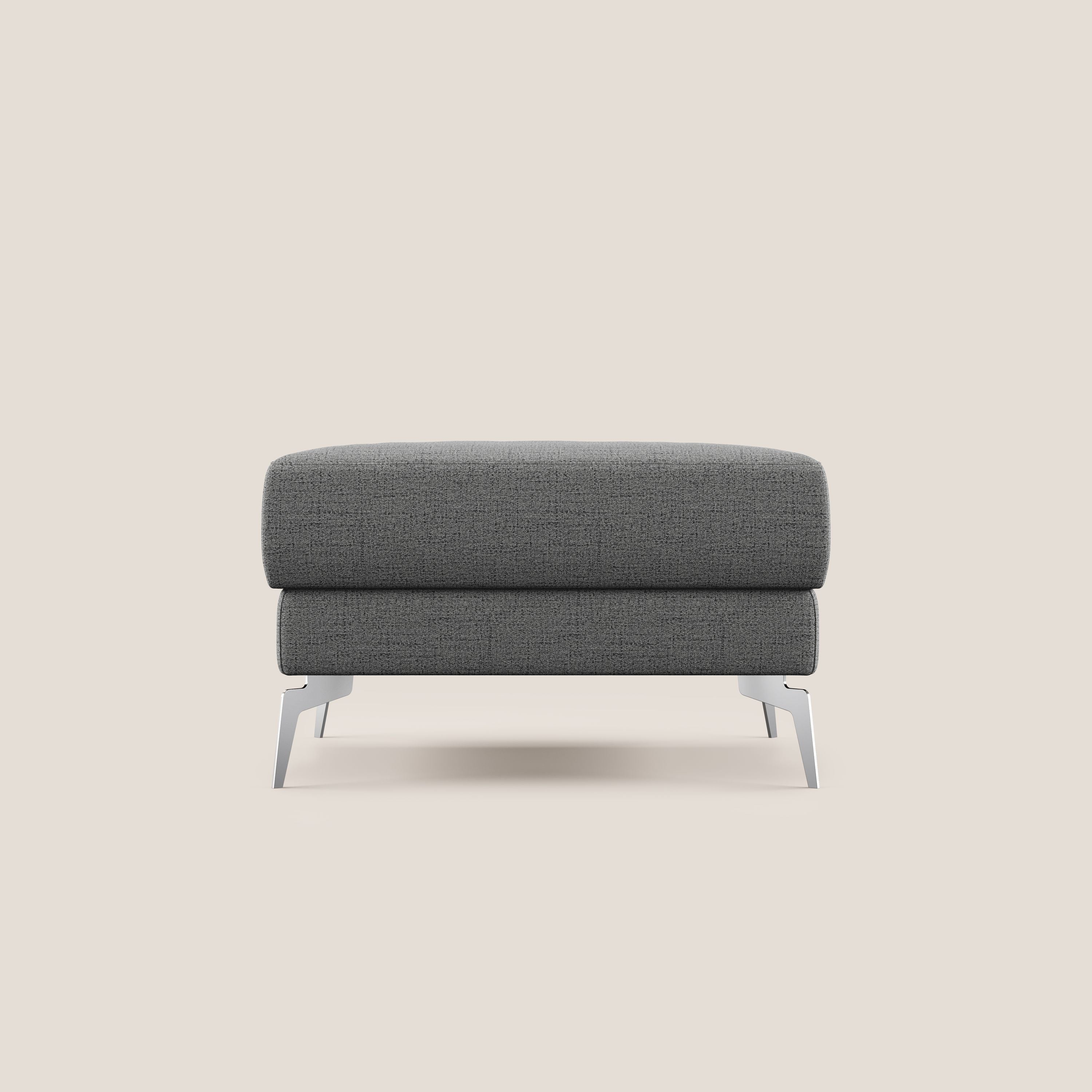 Star Pouf con piedini alti in tessuto impermeabile fiammato T03 grigio - divitt.sbs