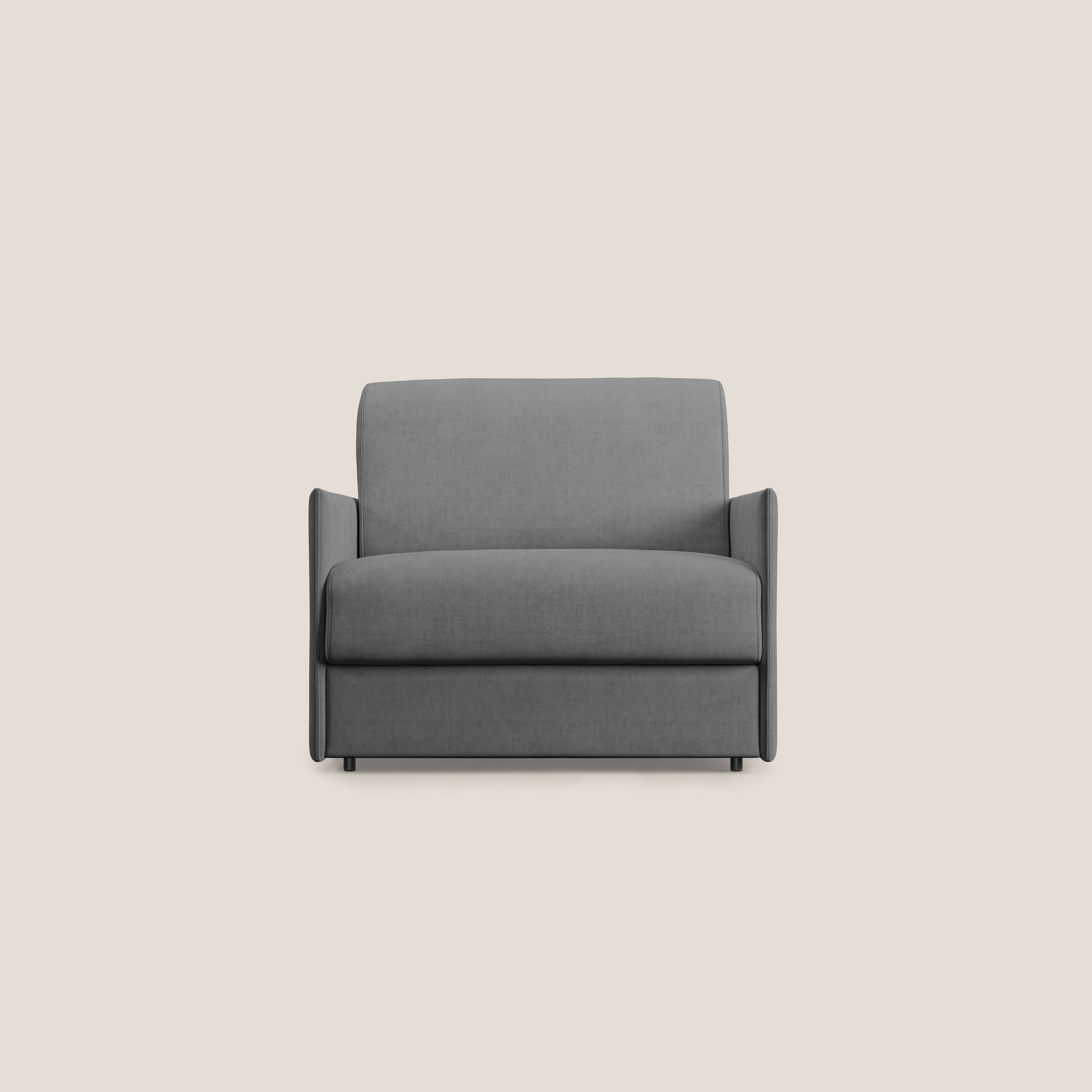 Evans poltrona letto in morbido tessuto impermeabile T02 grigio - divitt.sbs
