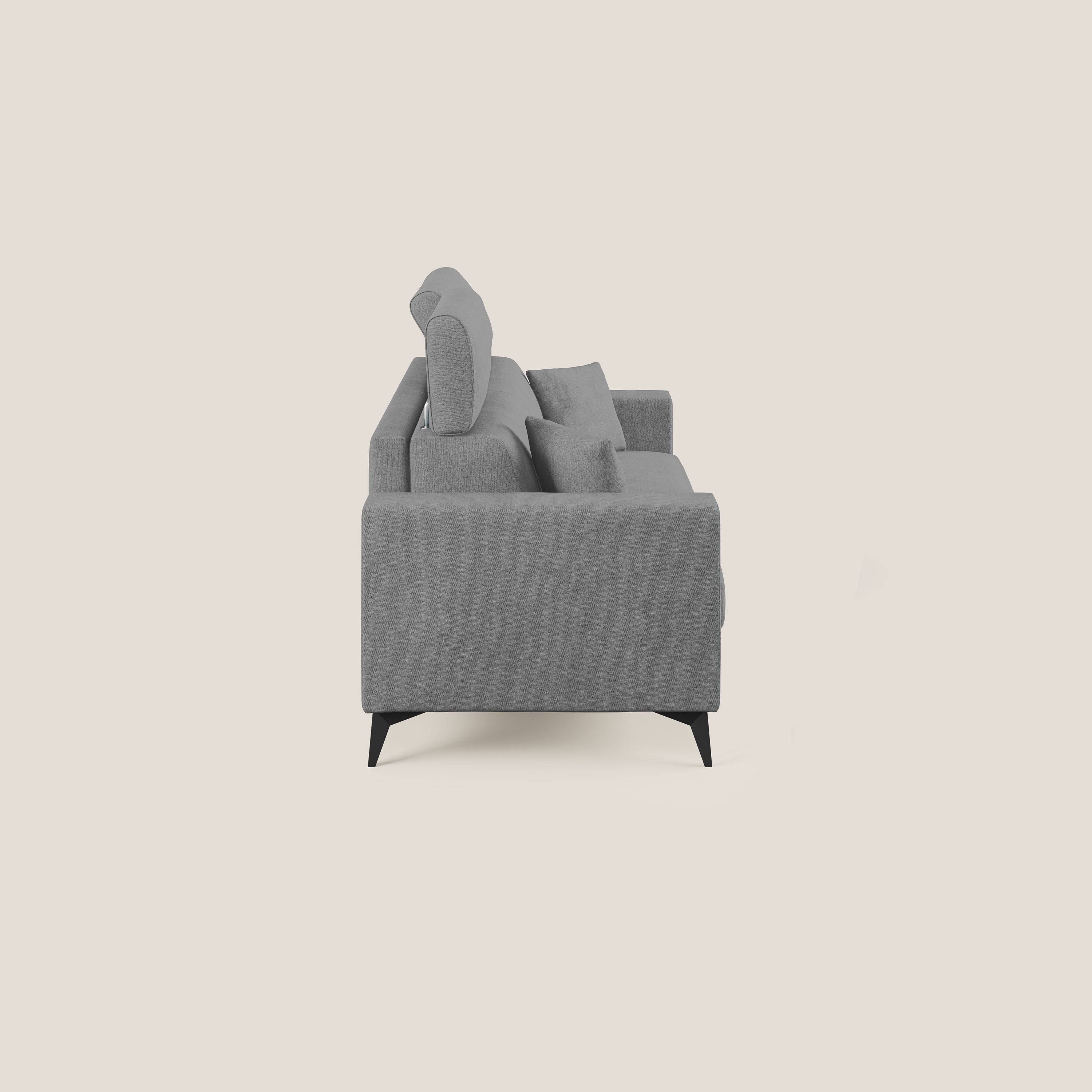 Pegaso divano letto con poggiatesta reclinabili e rivestimento T02 grigio - divitt.sbs