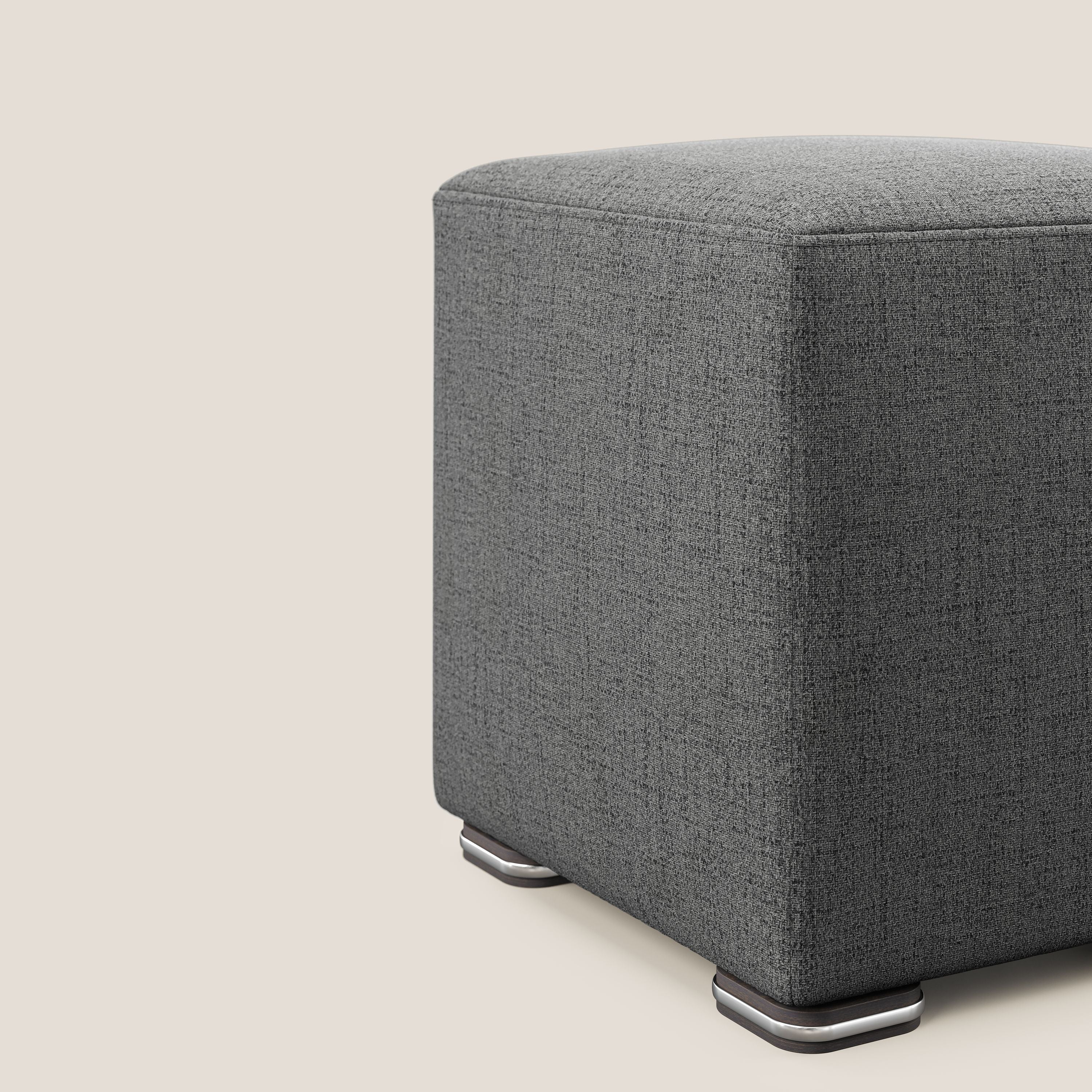 Cube pouf in tessuto morbido impermeabile T03 grigio - divitt.sbs