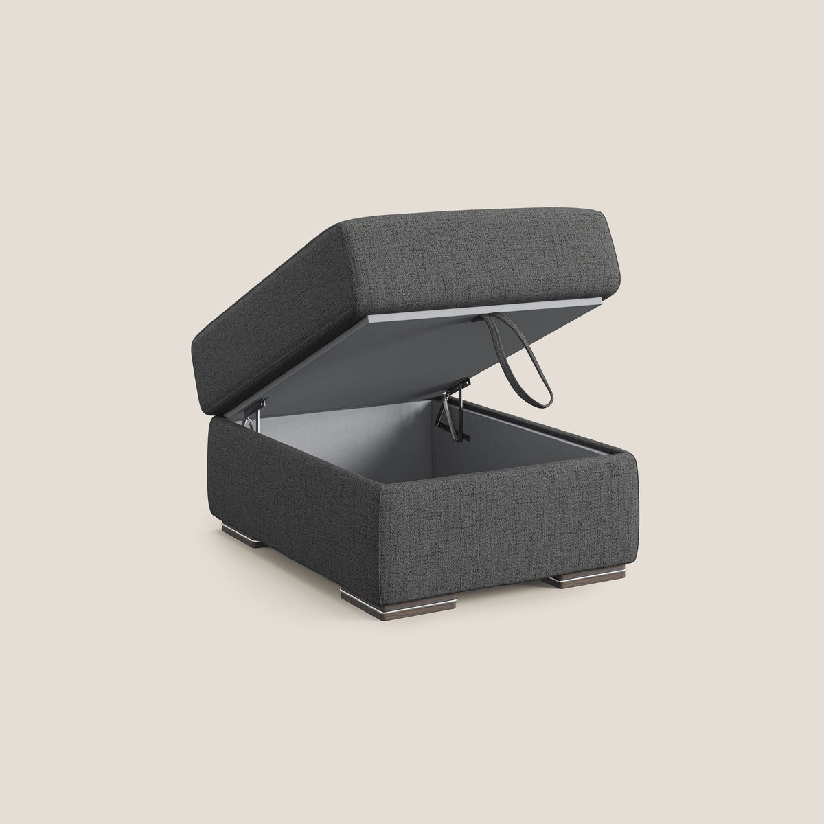 Sun pouf apribile contenitore in tessuto impermeabile fiammato T03 grigio - divitt.sbs