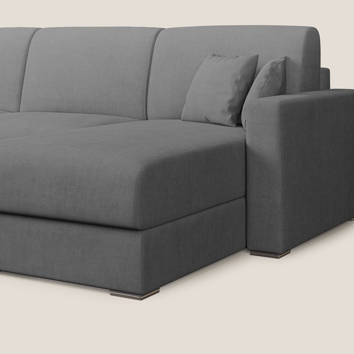 Best Divano letto angolare in tessuto impermeabile T02 grigio - divitt.sbs