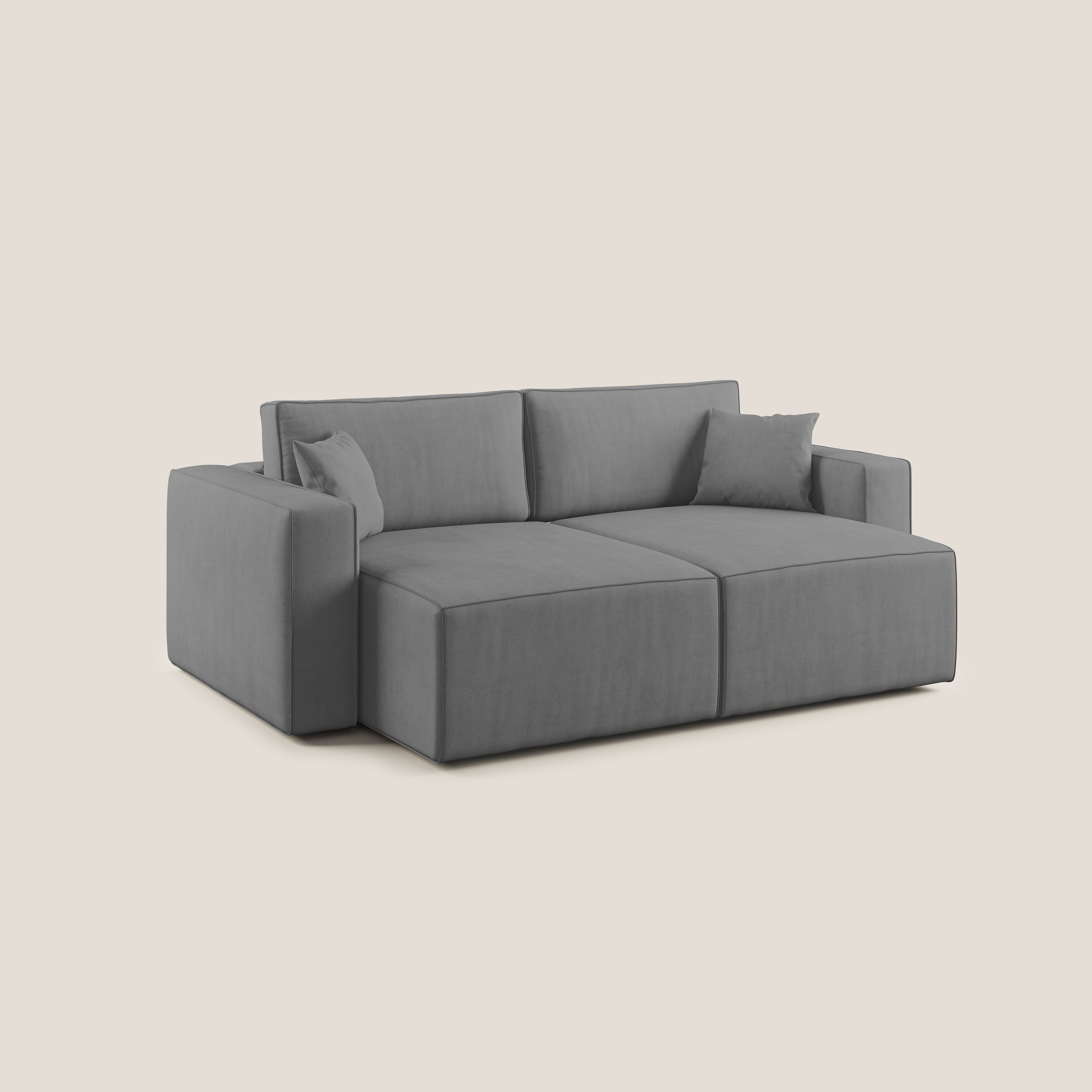 Morfeo divano con sedute estraibili in morbido tessuto impermeabile T02 grigio - divitt.sbs