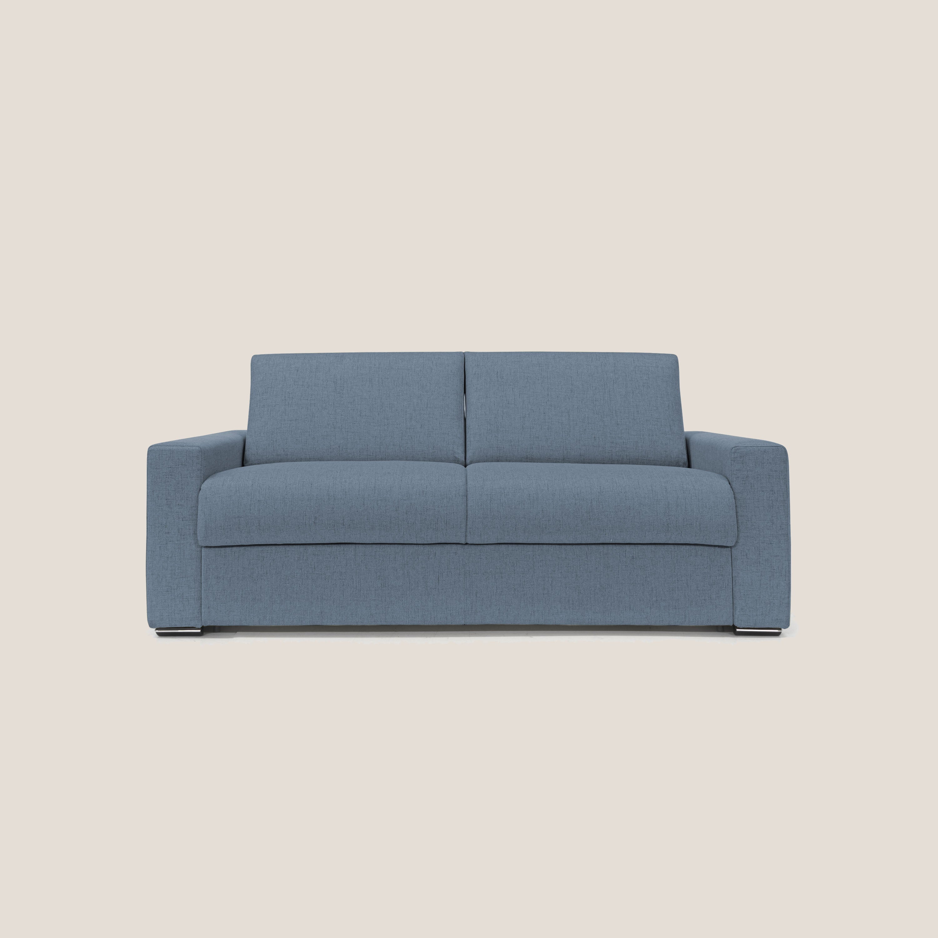 Nixon Divano letto matrimoniale con materasso 20 cm in tessuto impermeabile T03 blu - divitt.sbs