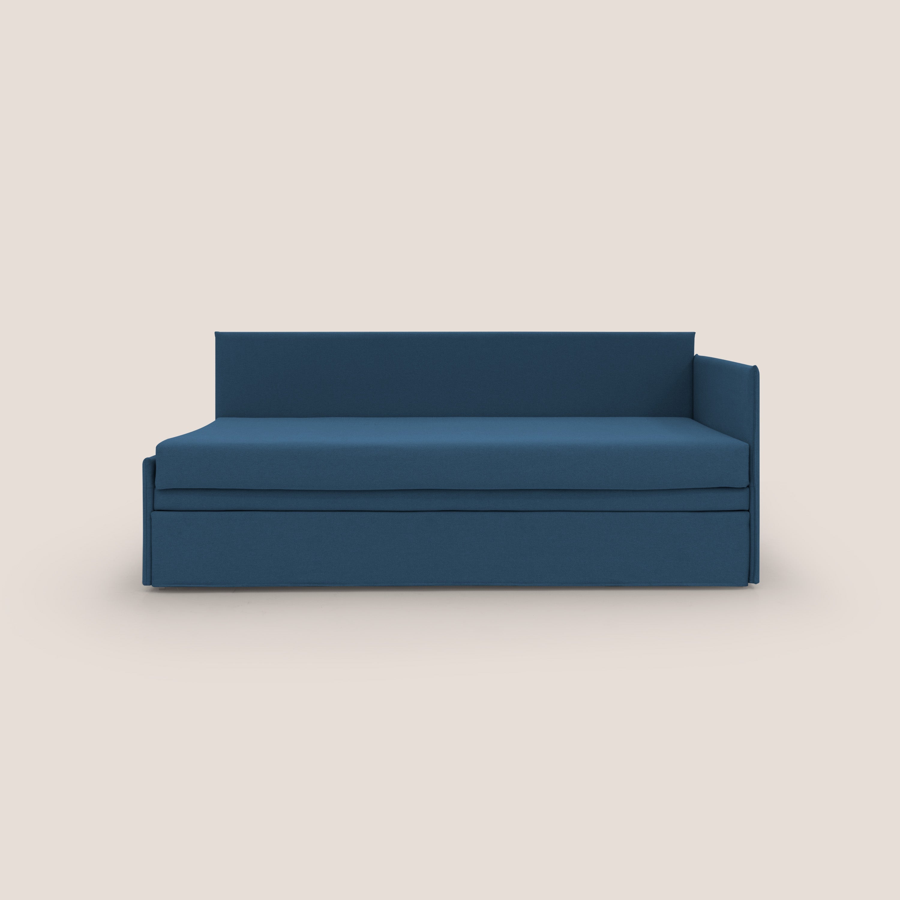 Durini Divano duplex con doppio letto in tessuto simil cotone impermeabile T13 blu - divitt.sbs