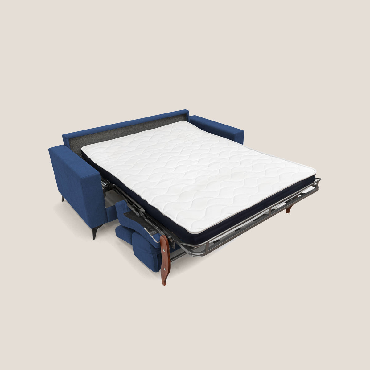 Pegaso divano letto con poggiatesta reclinabili e rivestimento T02 blu - divitt.sbs