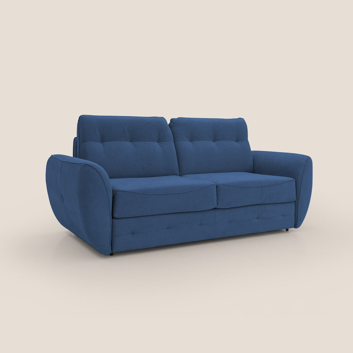 Zeus Divano letto scandinavo con schienale alto in tessuto impermeabile T02 blu - divitt.sbs