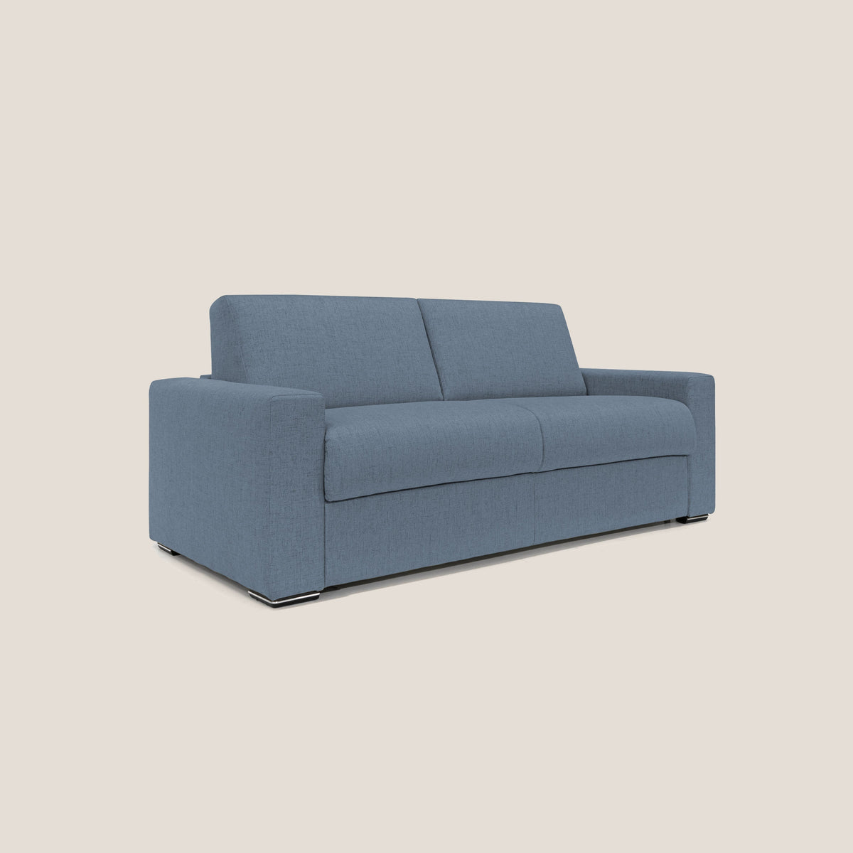 Nixon Divano letto matrimoniale con materasso 20 cm in tessuto impermeabile T03 blu - divitt.sbs