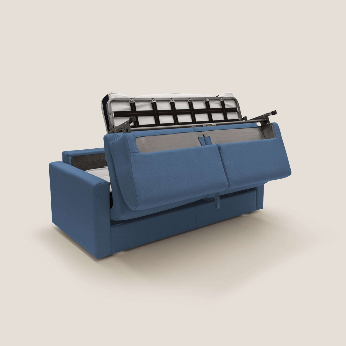 Chris Divano letto matrimoniale in tessuto impermeabile T13 blu - divitt.sbs