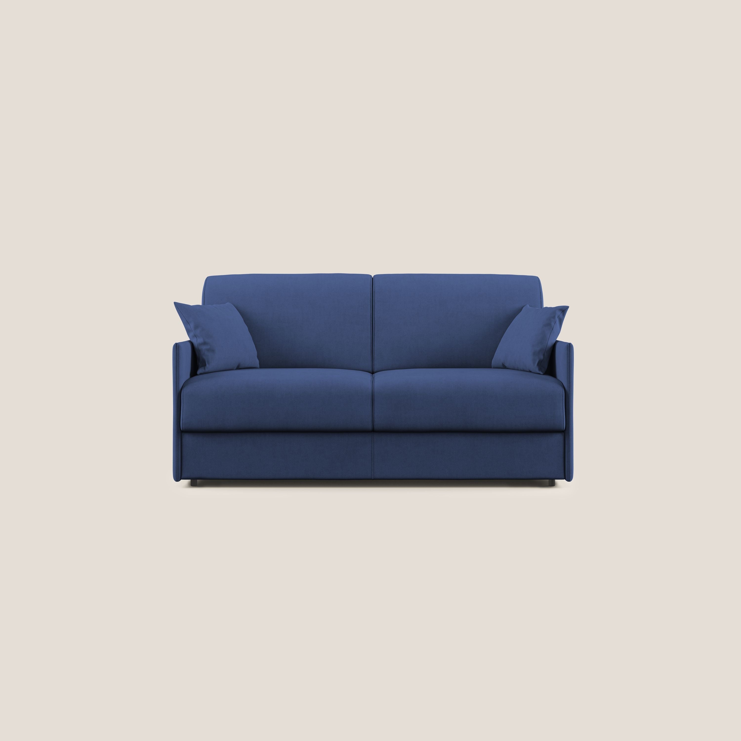 Evans Divano letto in morbido tessuto impermeabile T02 blu - divitt.sbs