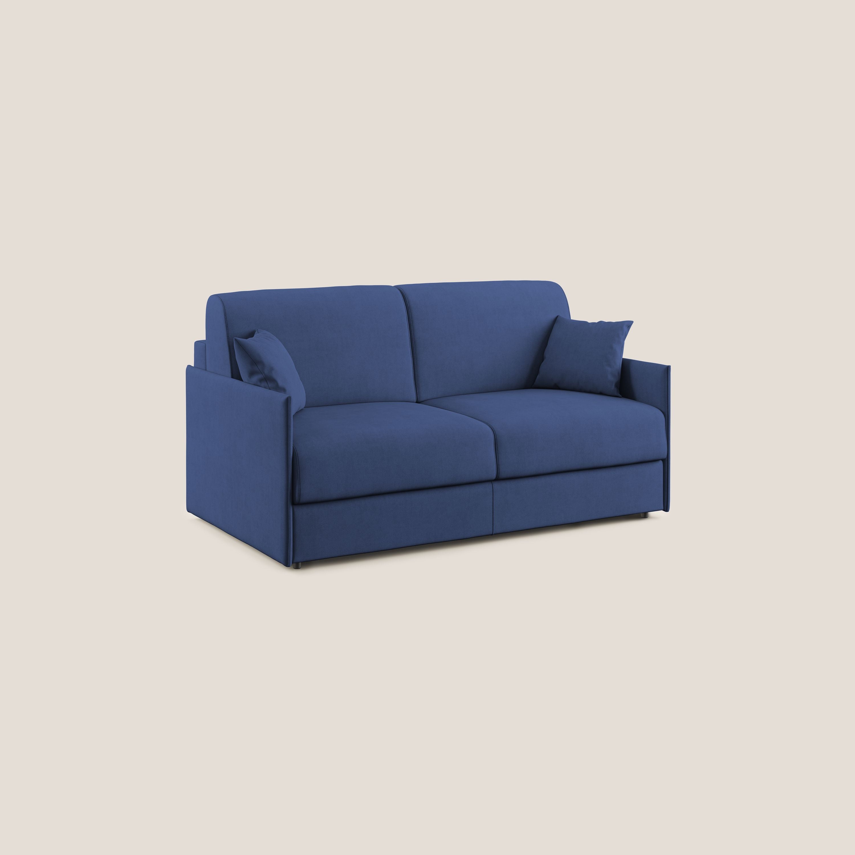 Evans Divano letto in morbido tessuto impermeabile T02 blu - divitt.sbs