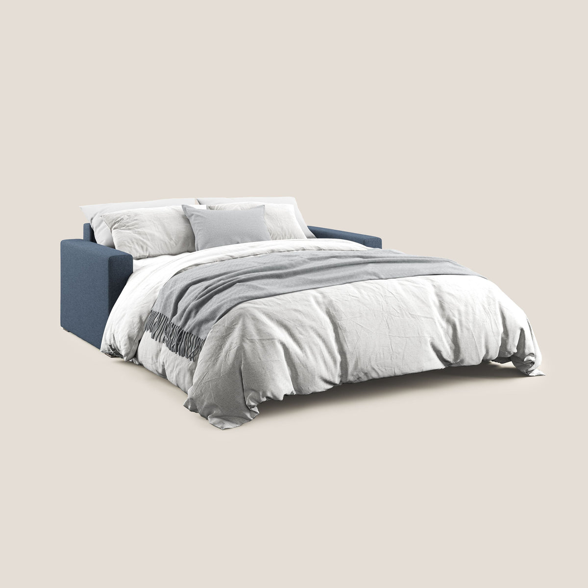 Best Divano letto matrimoniale in tessuto smacchiabile QuickClean T08 blu - divitt.sbs